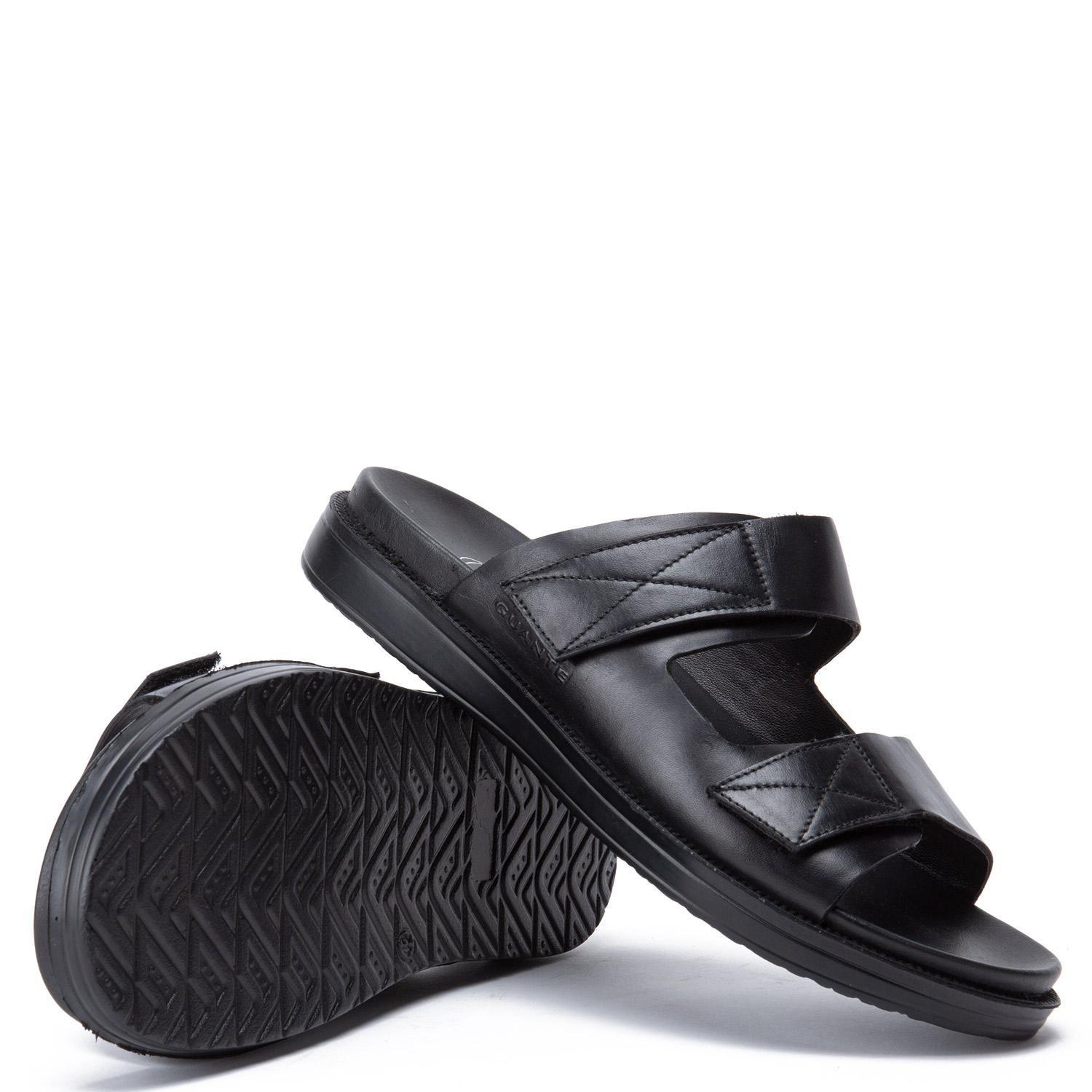 Sandalia de cuero hombre Guante negro Deroko 0035893-3