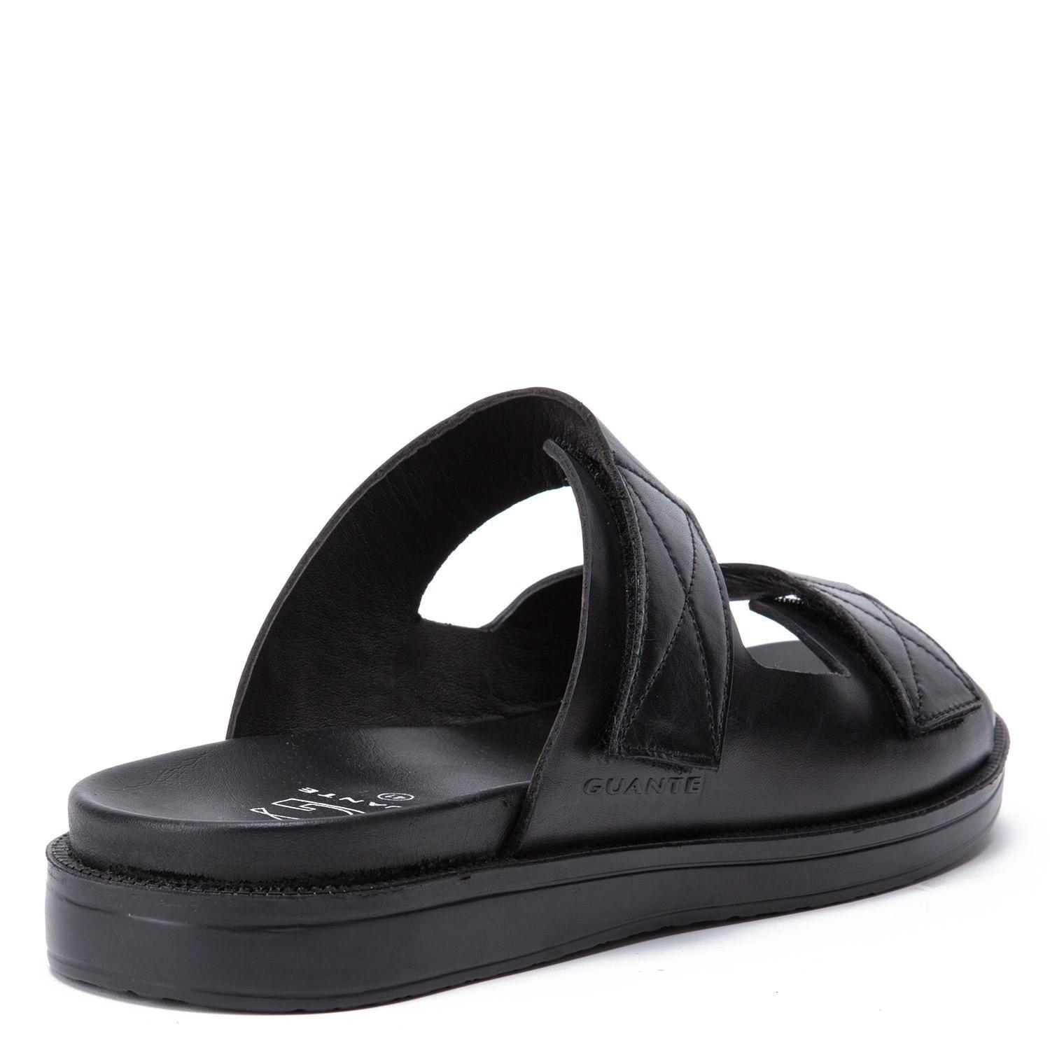 Sandalia de cuero hombre Guante negro Deroko 0035893-4
