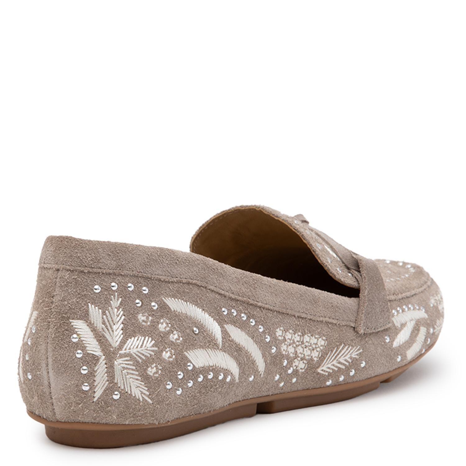 Mocasin de cuero mujer Gacel beige Leslie 0660948-4