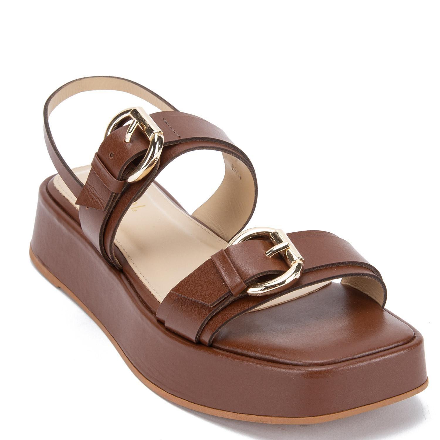 Sandalia de cuero mujer Gacel Chocolate Neus 0660524-2