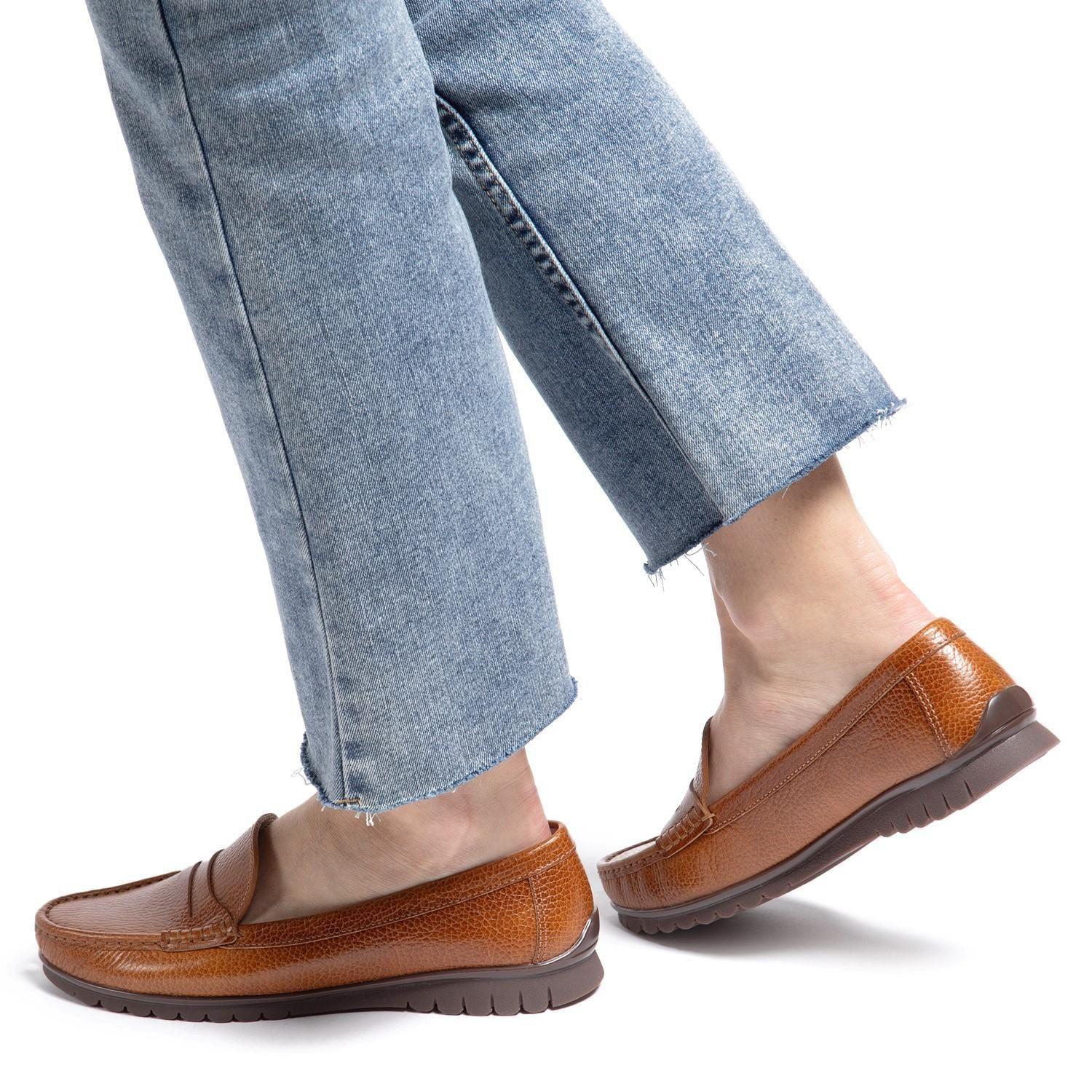 Mocasin de cuero mujer Gacel Tostado Trini 0659389-1