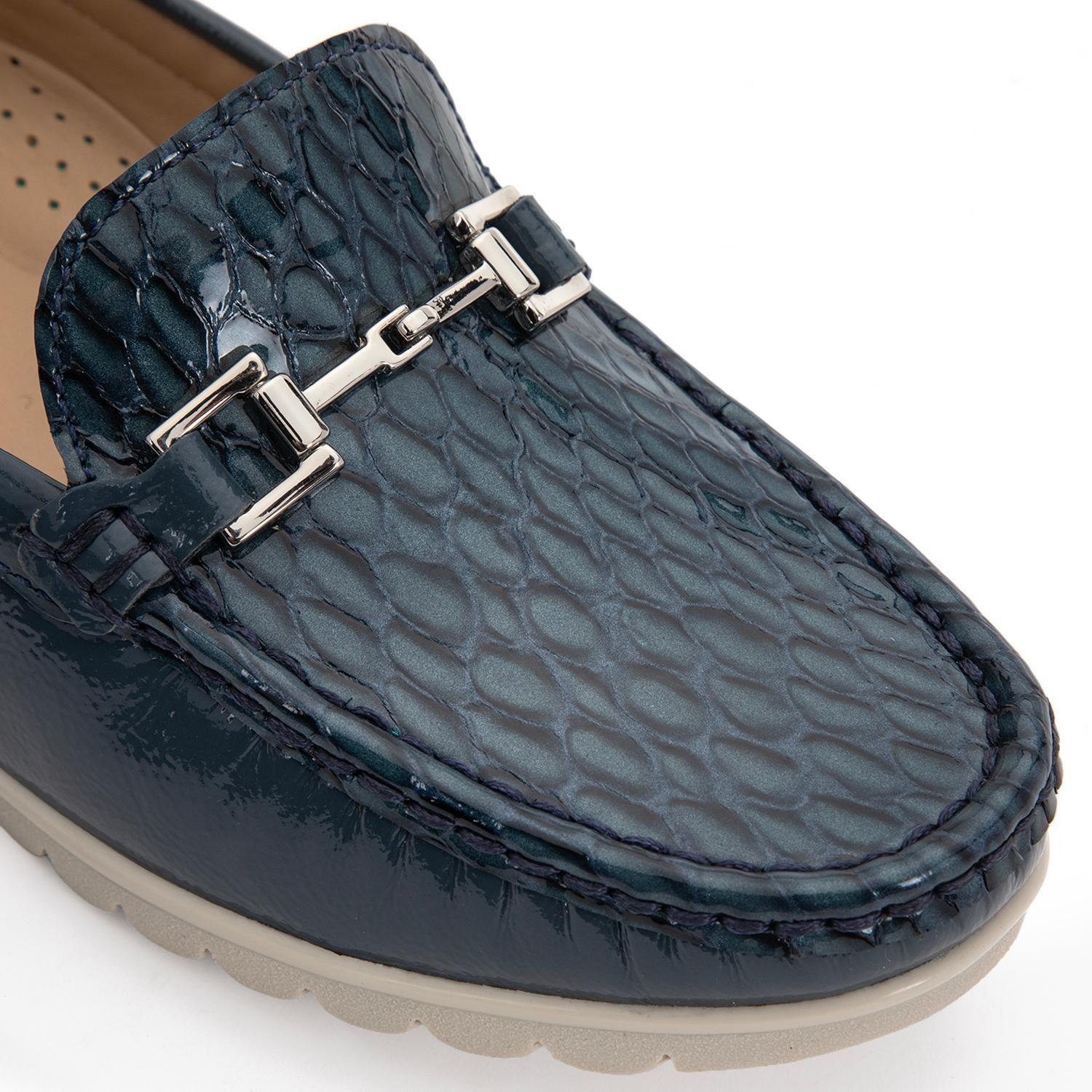 Mocasin de cuero mujer Gacel azul Trini 0661461-5