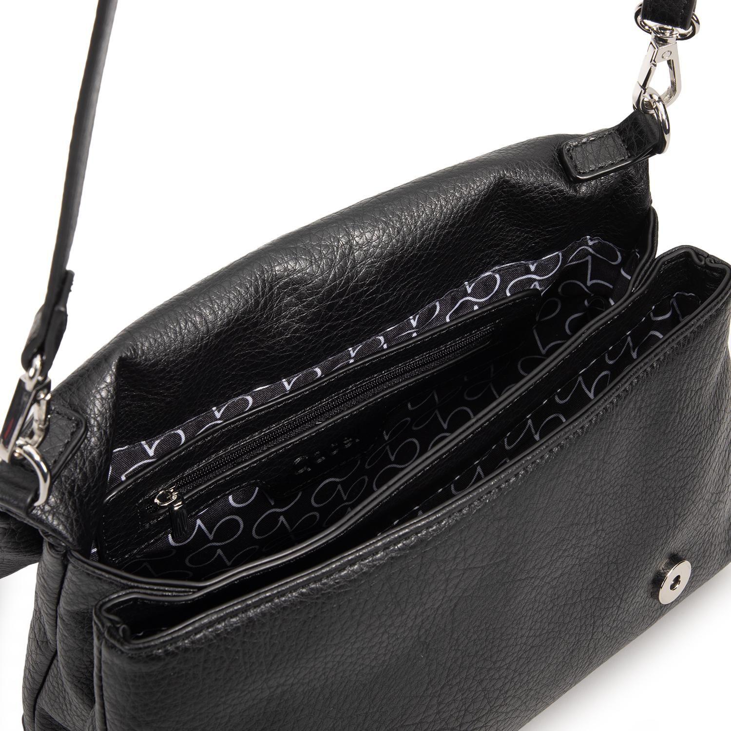 Cartera mujer Gacel negro bandolera grande-5