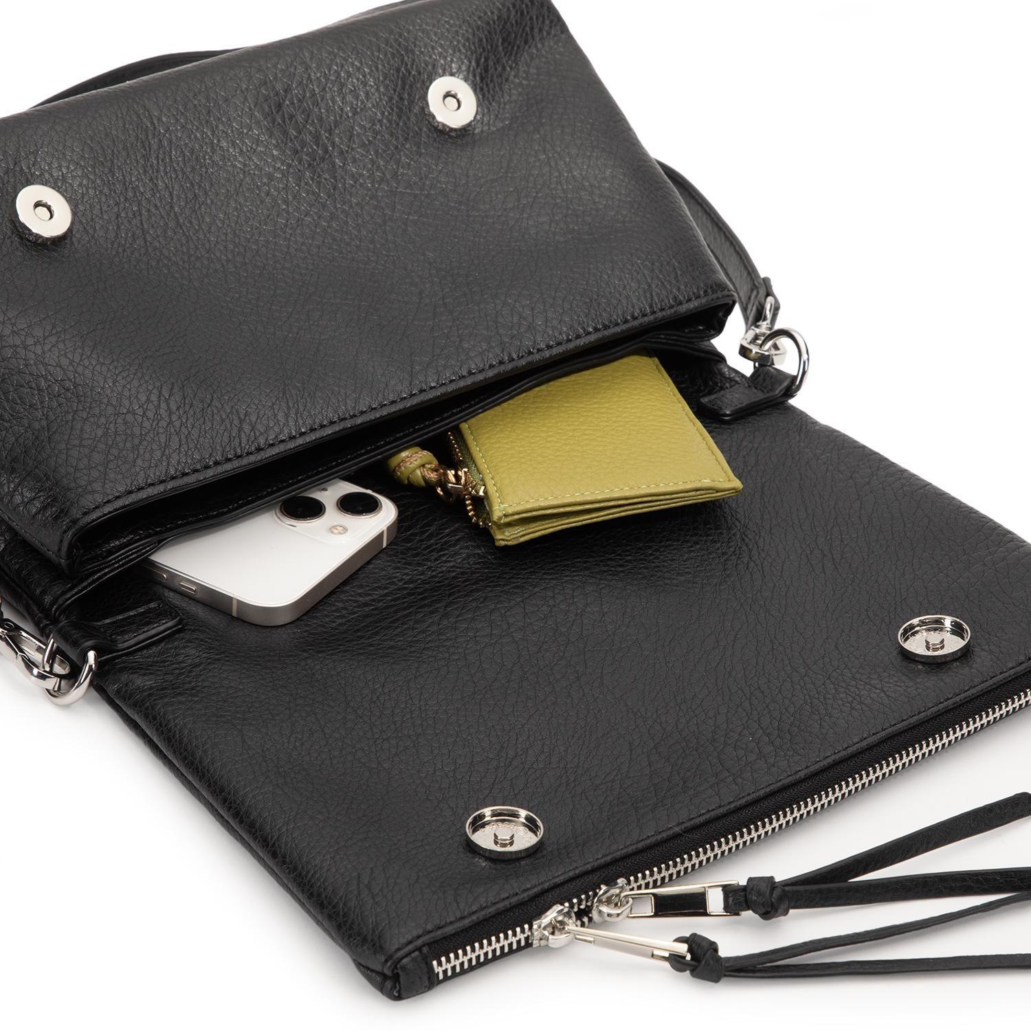 Cartera mujer Gacel negro bandolera grande-9