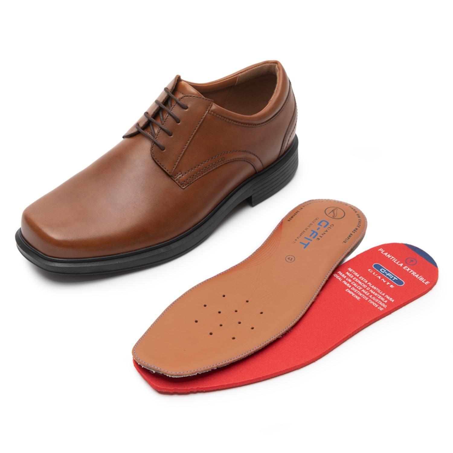 Zapato de cuero hombre Guante dark camel Cardiff-4