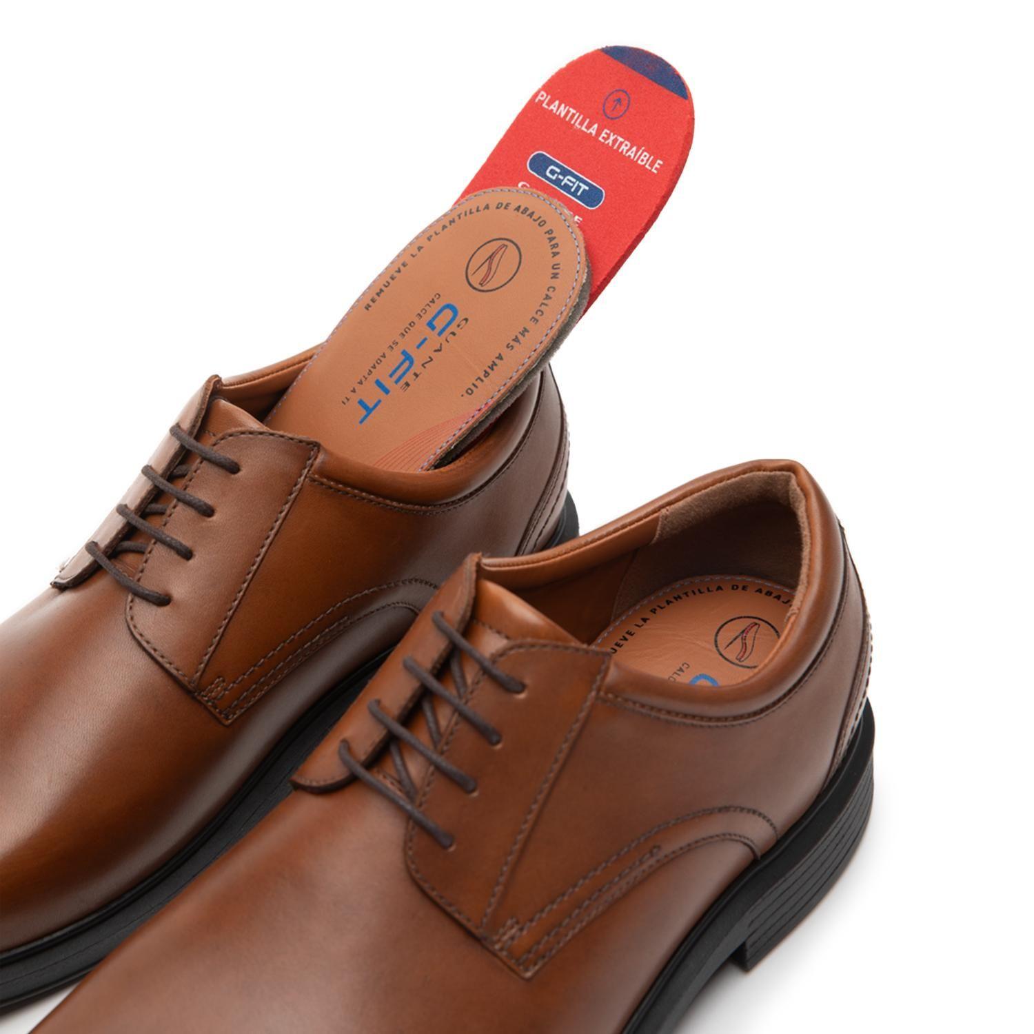 Zapato de cuero hombre Guante dark camel Cardiff-5