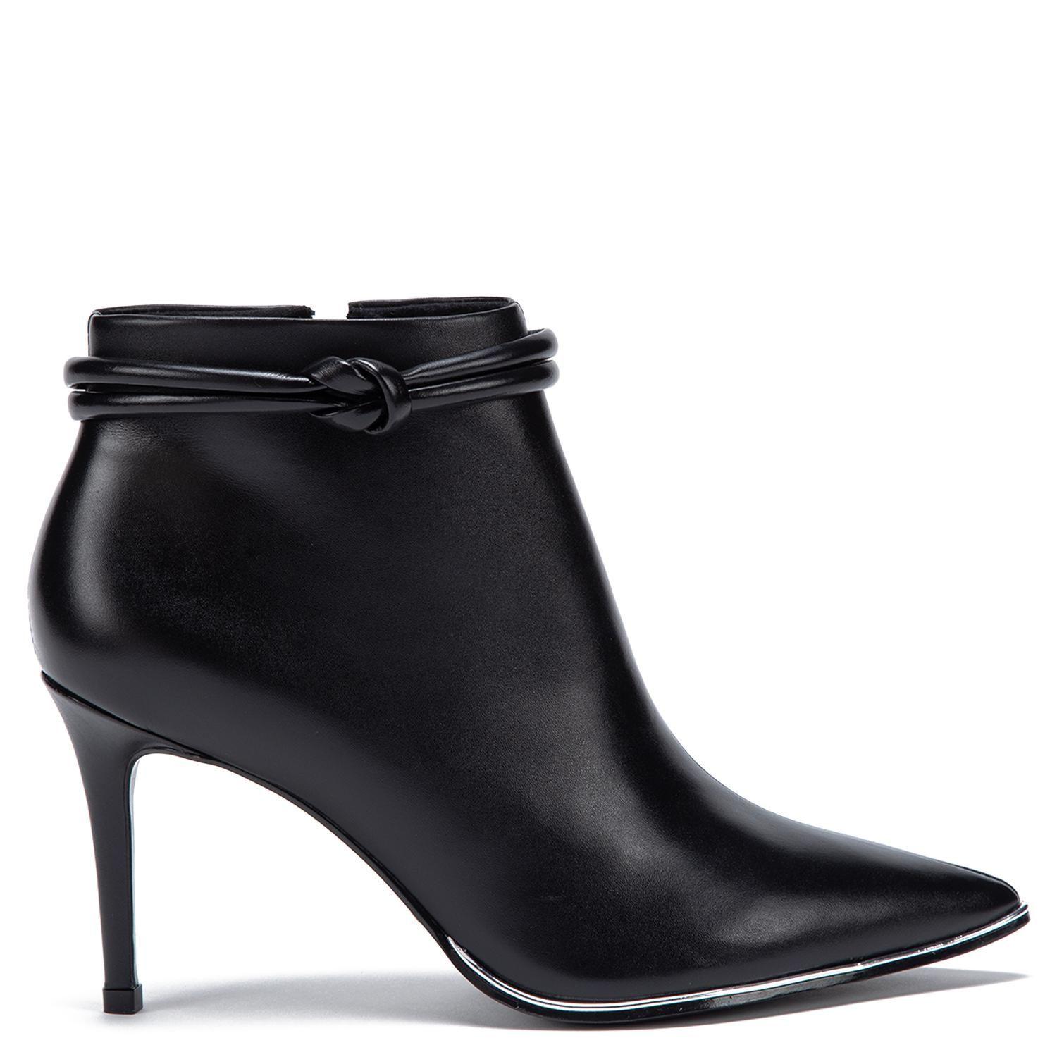 Botin de cuero mujer Gacel negro Rania-0