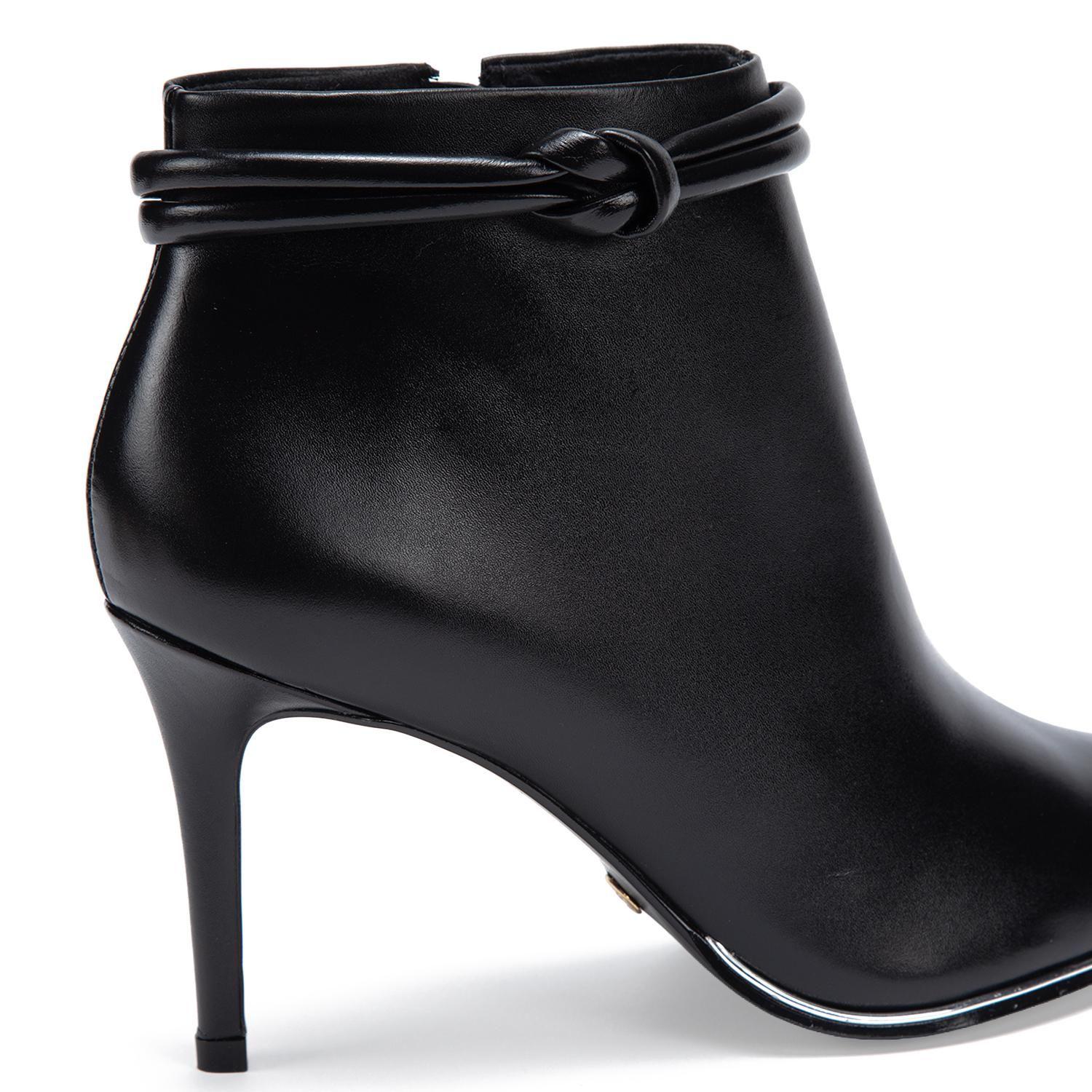 Botin de cuero mujer Gacel negro Rania-6