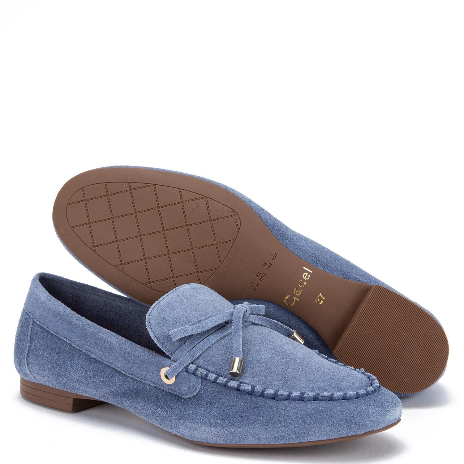 Mocasin de cuero mujer Gacel denim Jannis 0660434-3