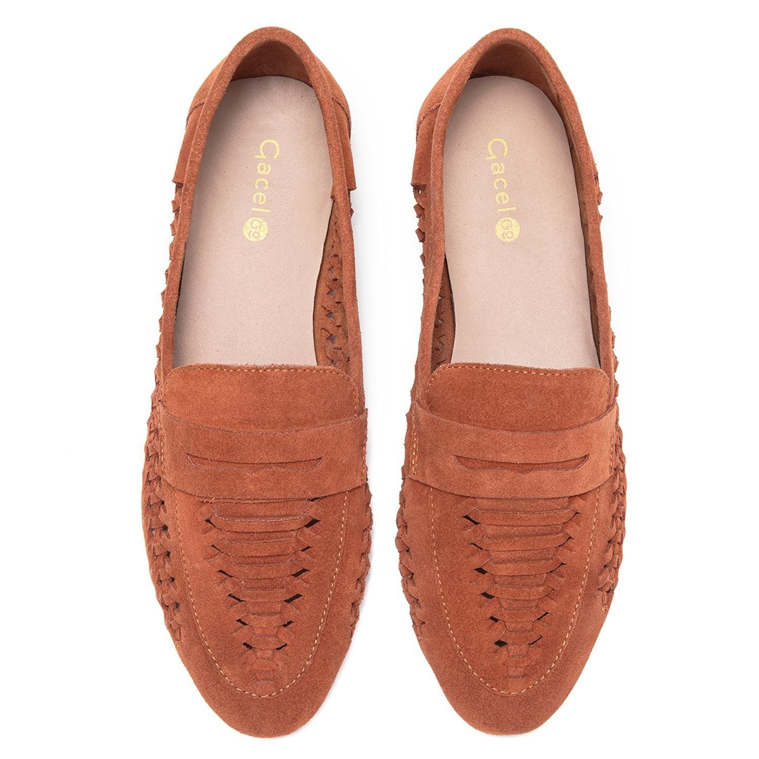 Mocasin de cuero mujer Gacel terracota Elodie 0661489-3