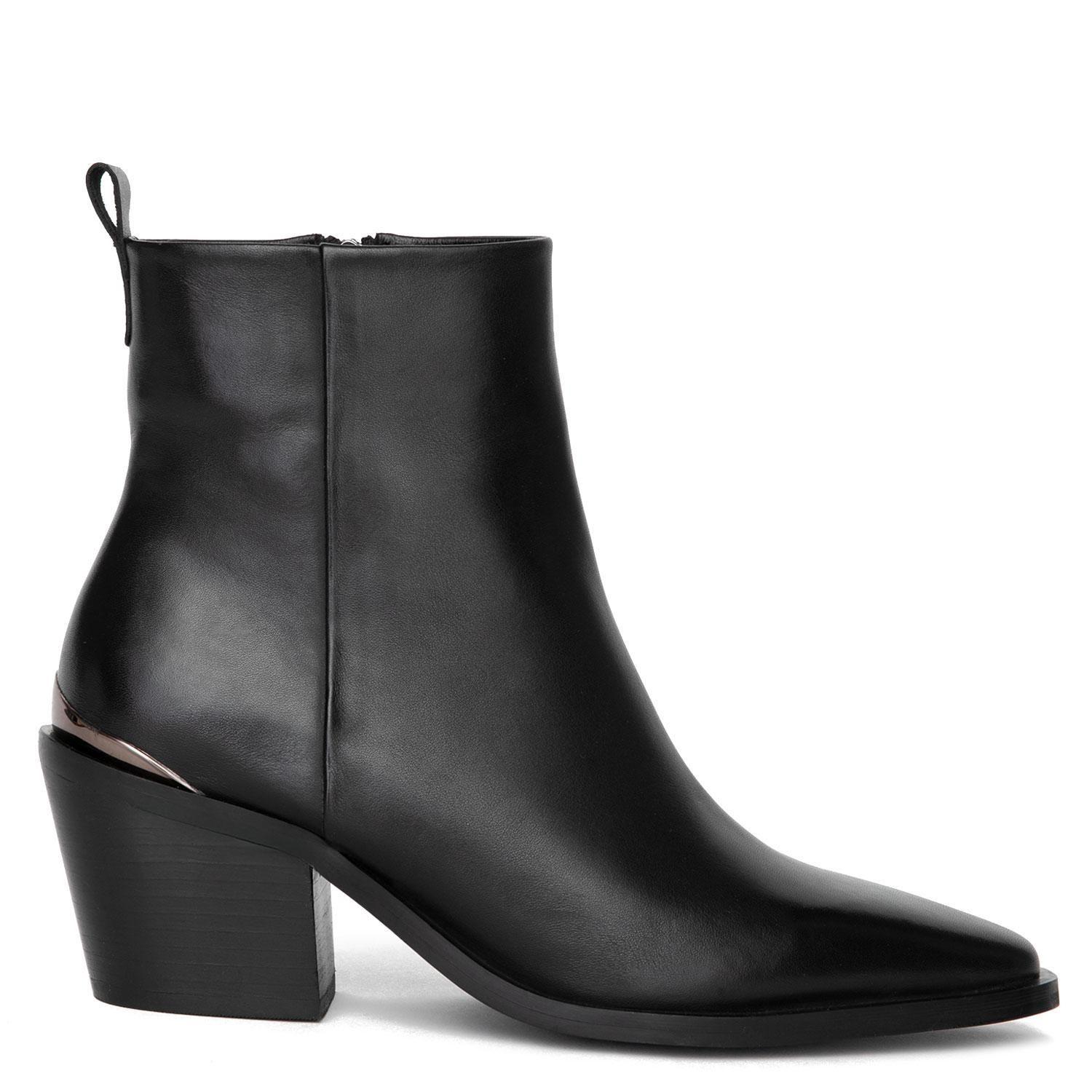 Botin de cuero mujer Gacel negro Hazzard-0