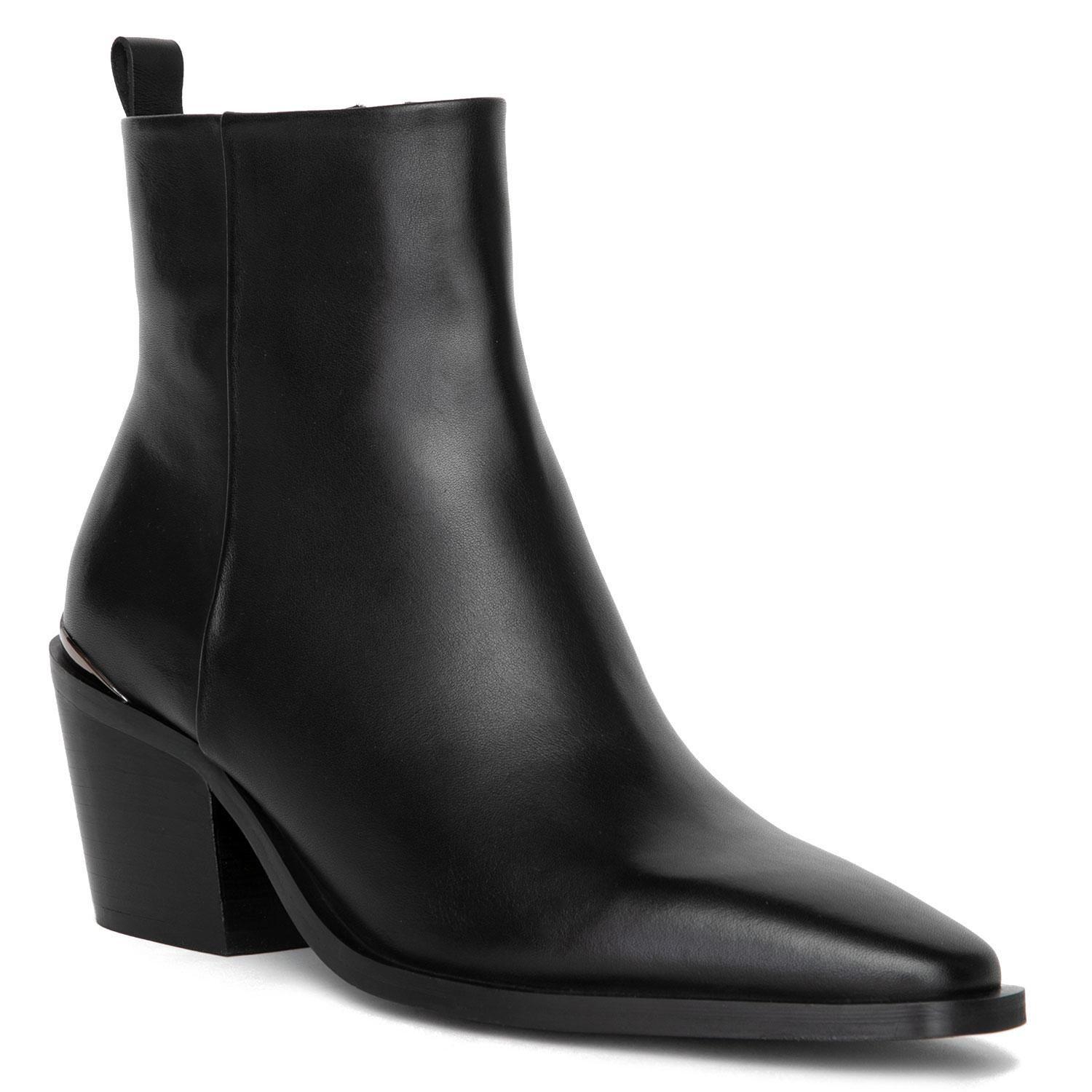 Botin de cuero mujer Gacel negro Hazzard-2