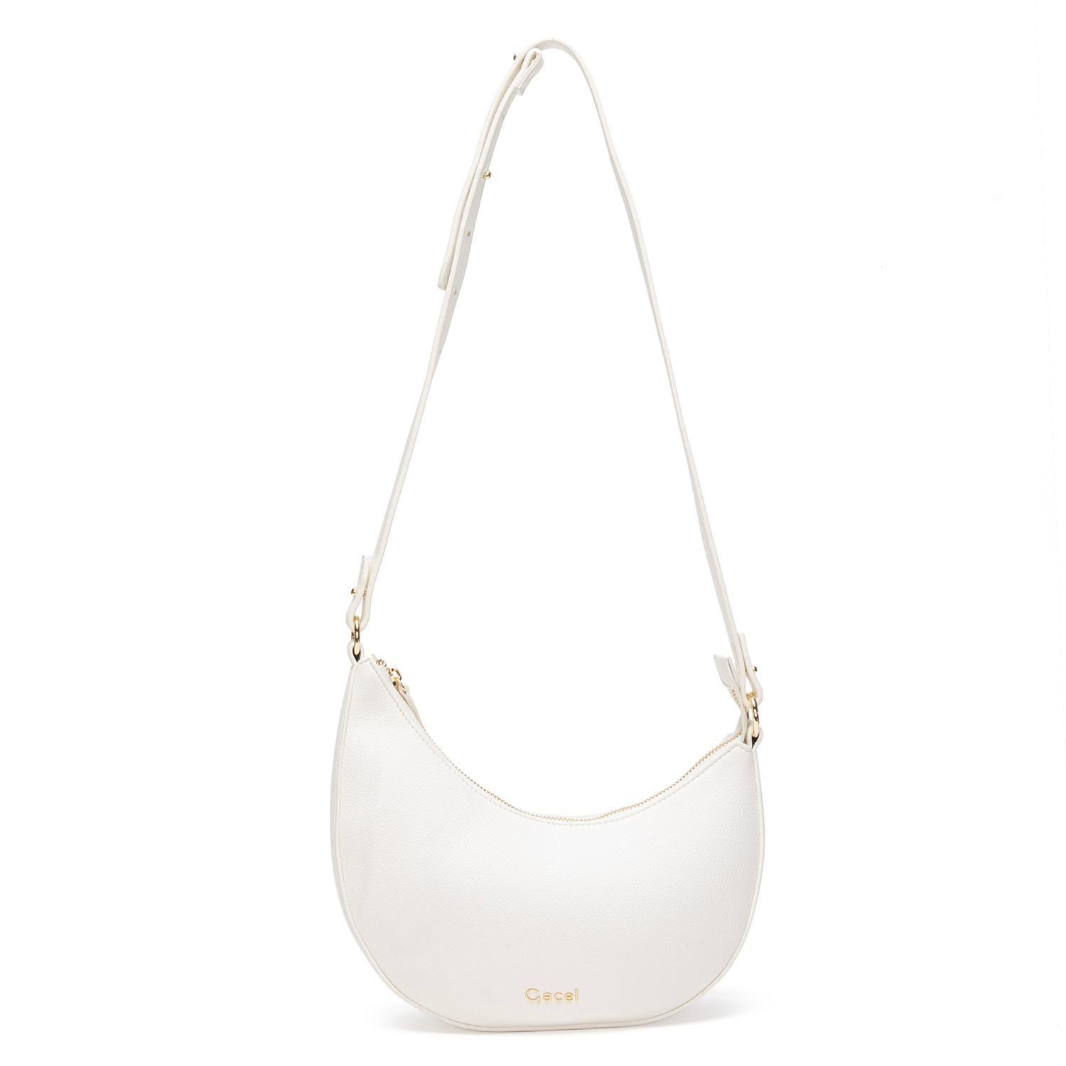 Cartera mujer Gacel blanco bandolera grande-2