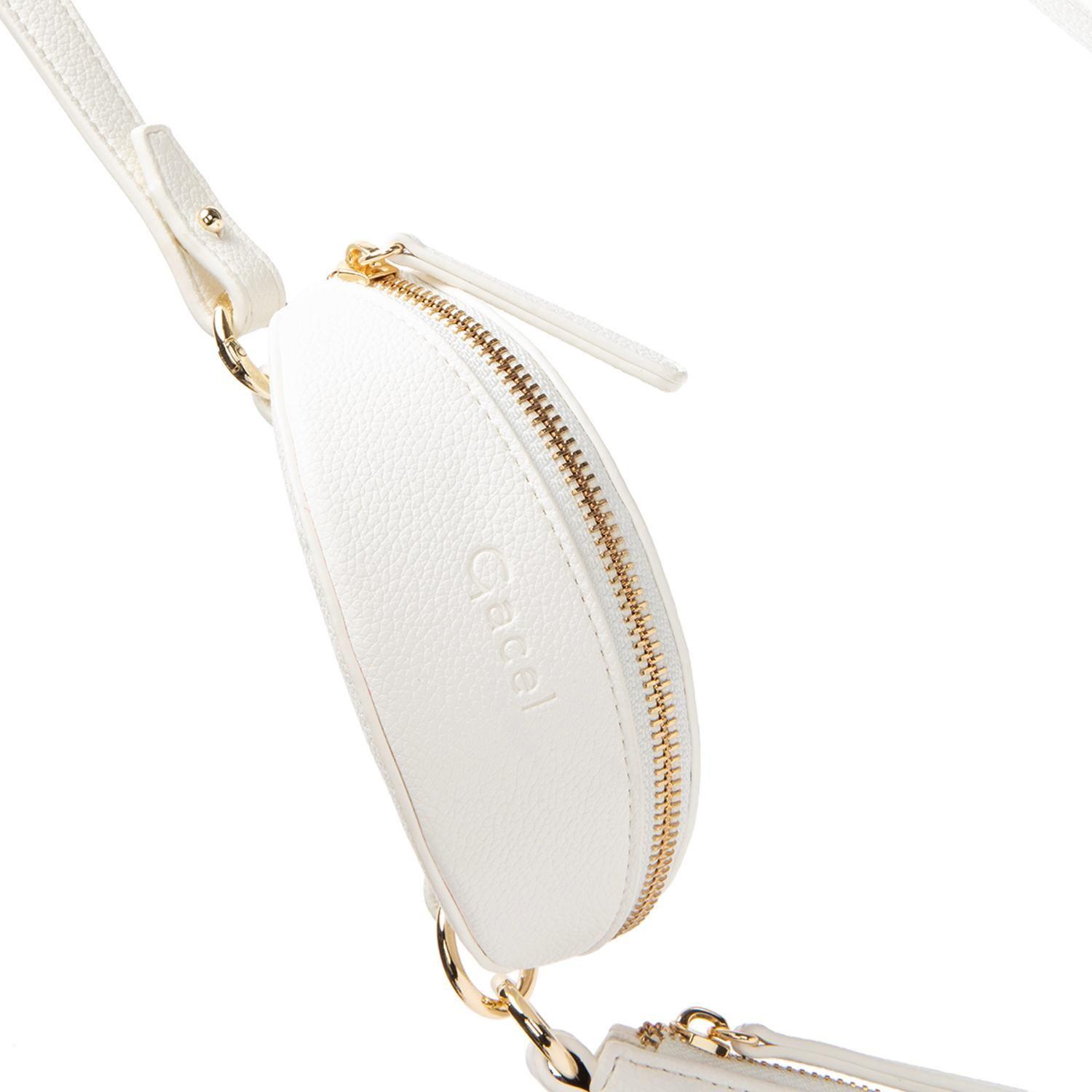 Cartera mujer Gacel blanco bandolera grande-4