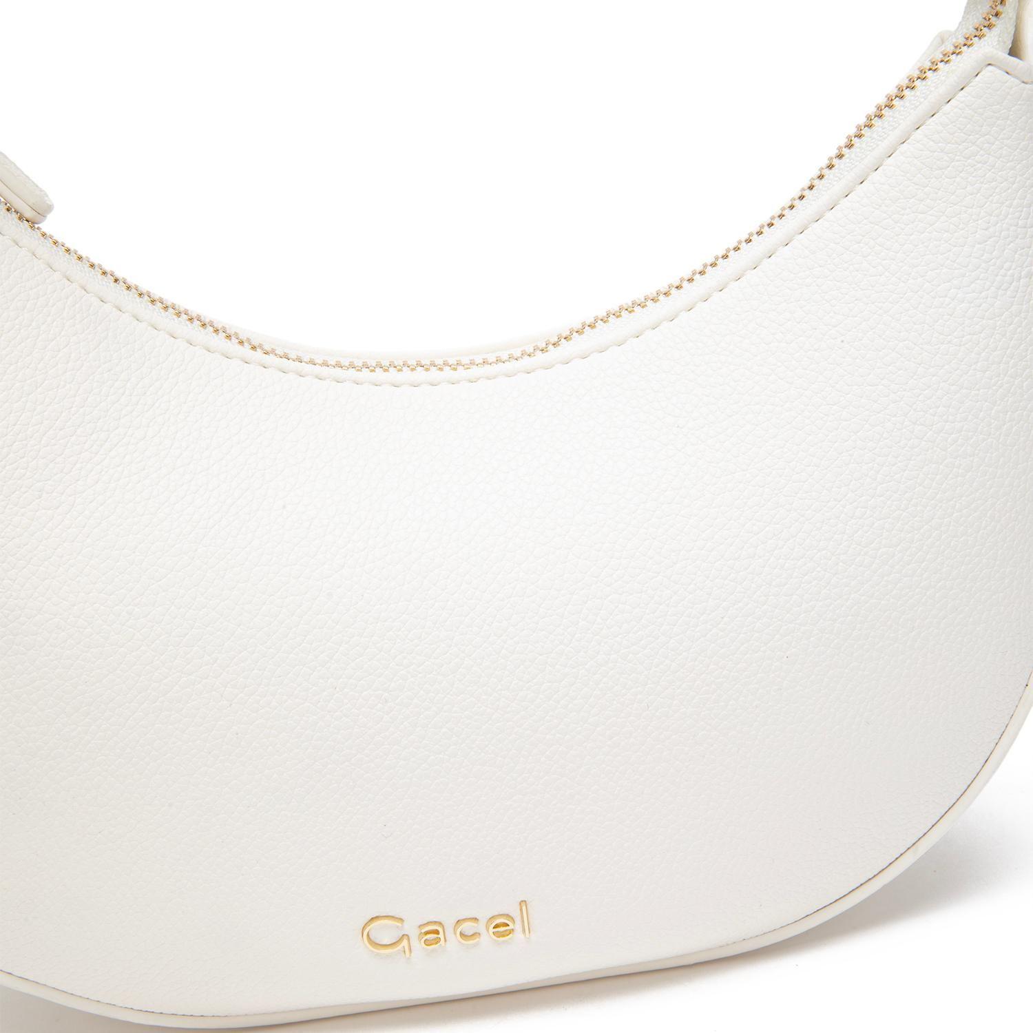 Cartera mujer Gacel blanco bandolera grande-5
