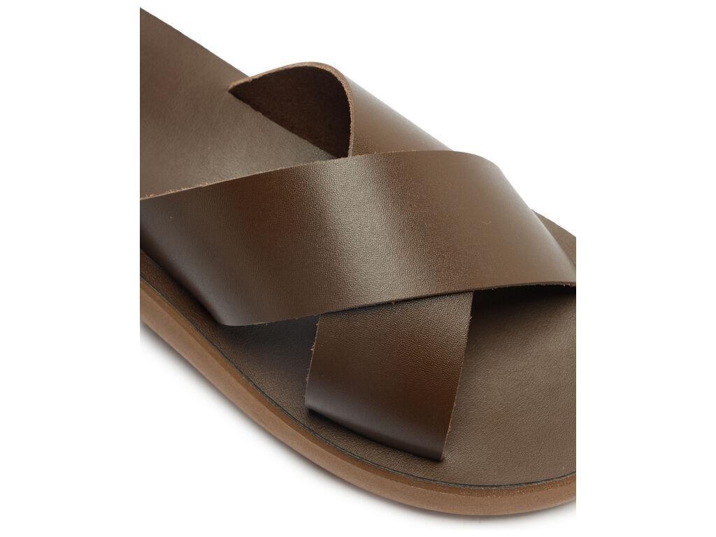 Sandalia de cuero mujer Anacapri Bianca Chocolate-4
