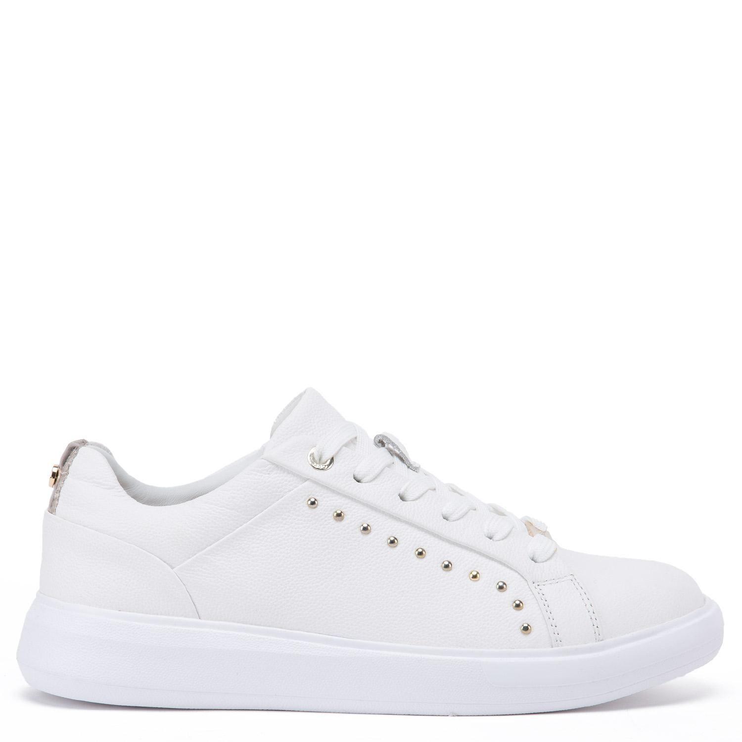 Zapatilla de cuero mujer Gacel blanco Rosalia-0