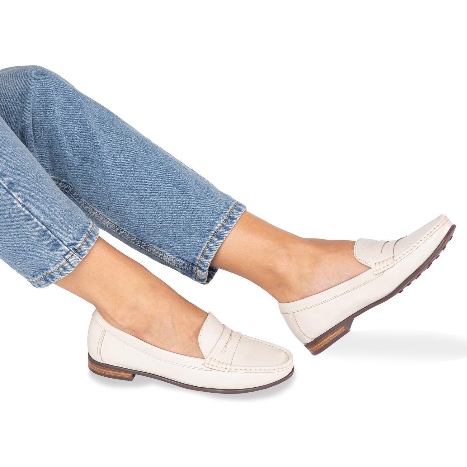 Mocasin de cuero mujer Gacel Crema Siri 0659472-1