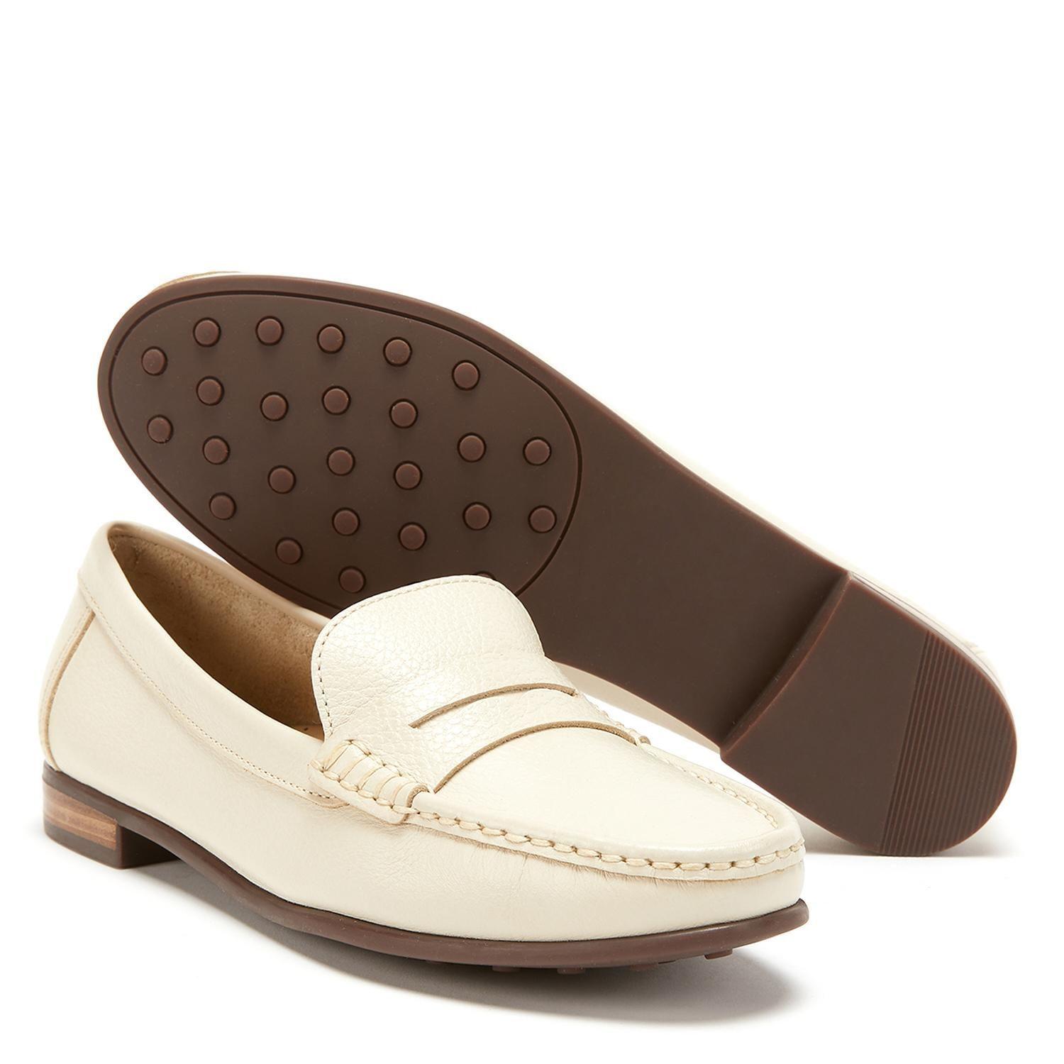 Mocasin de cuero mujer Gacel Crema Siri 0659472-3