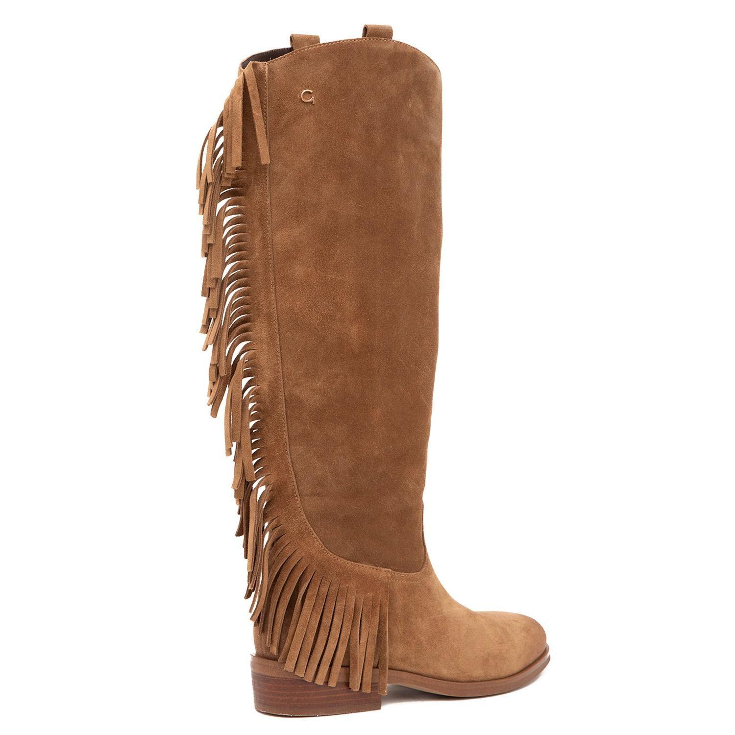 Bota de cuero mujer Gacel taupe Mery-4