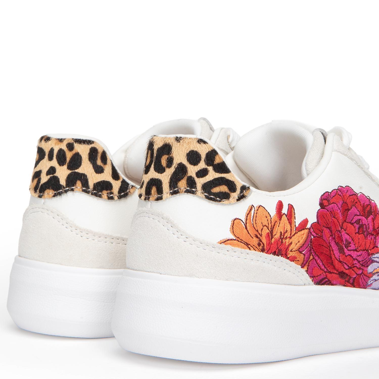 Zapatilla de cuero mujer Gacel crudo Rosalia-1