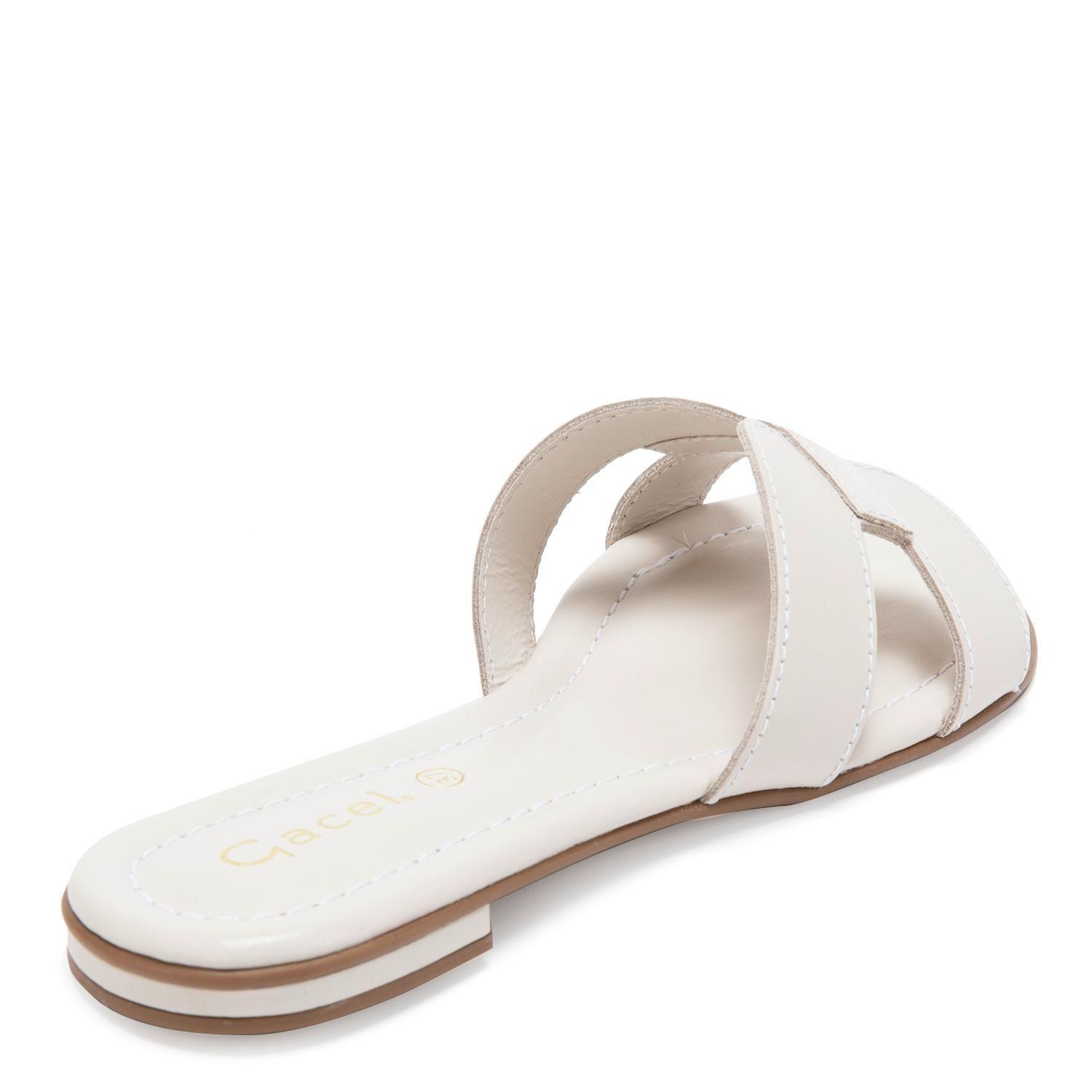 Sandalia de cuero mujer Gacel Crema Sandy 0659724-4