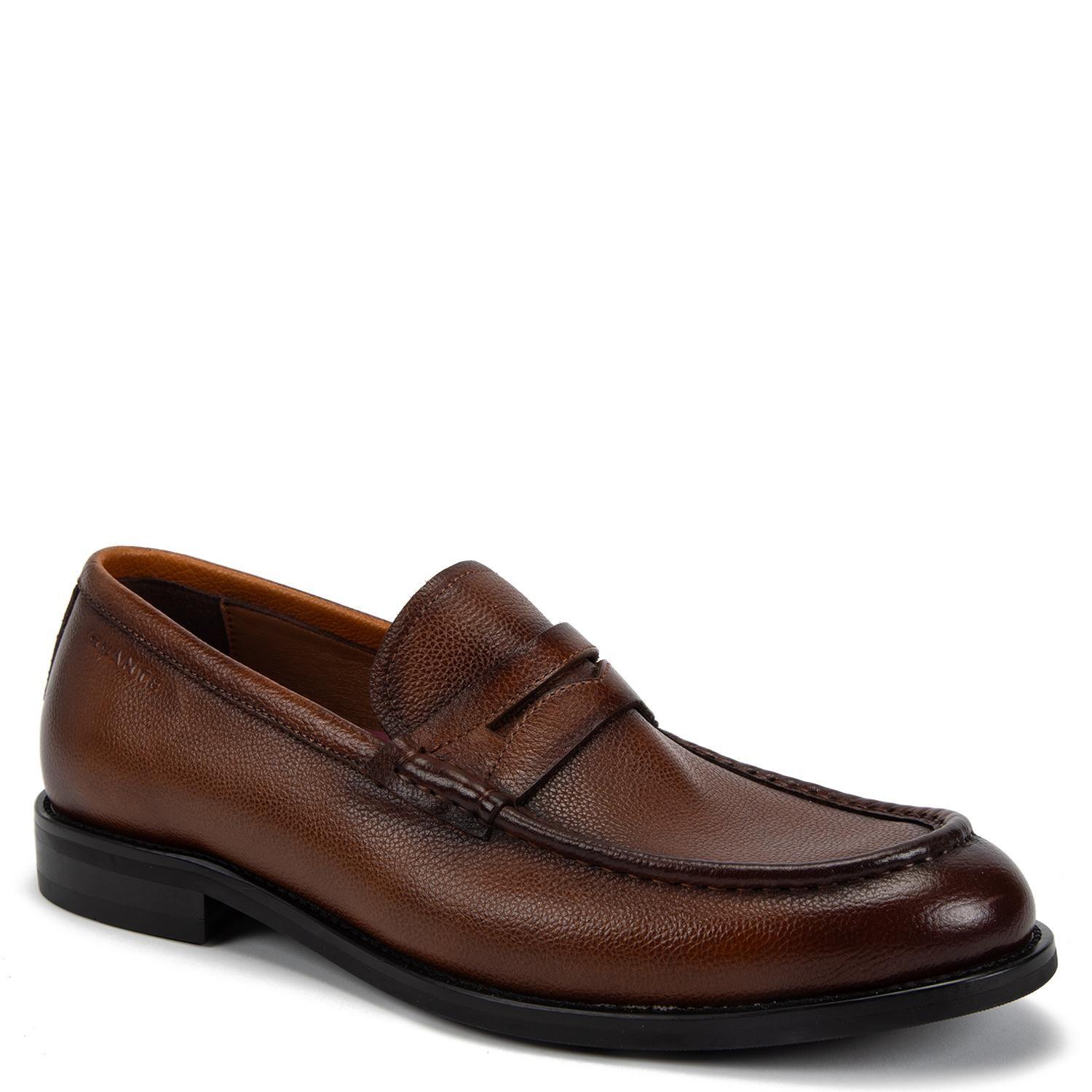 Mocasin de cuero hombre Guante brandy Arles-2
