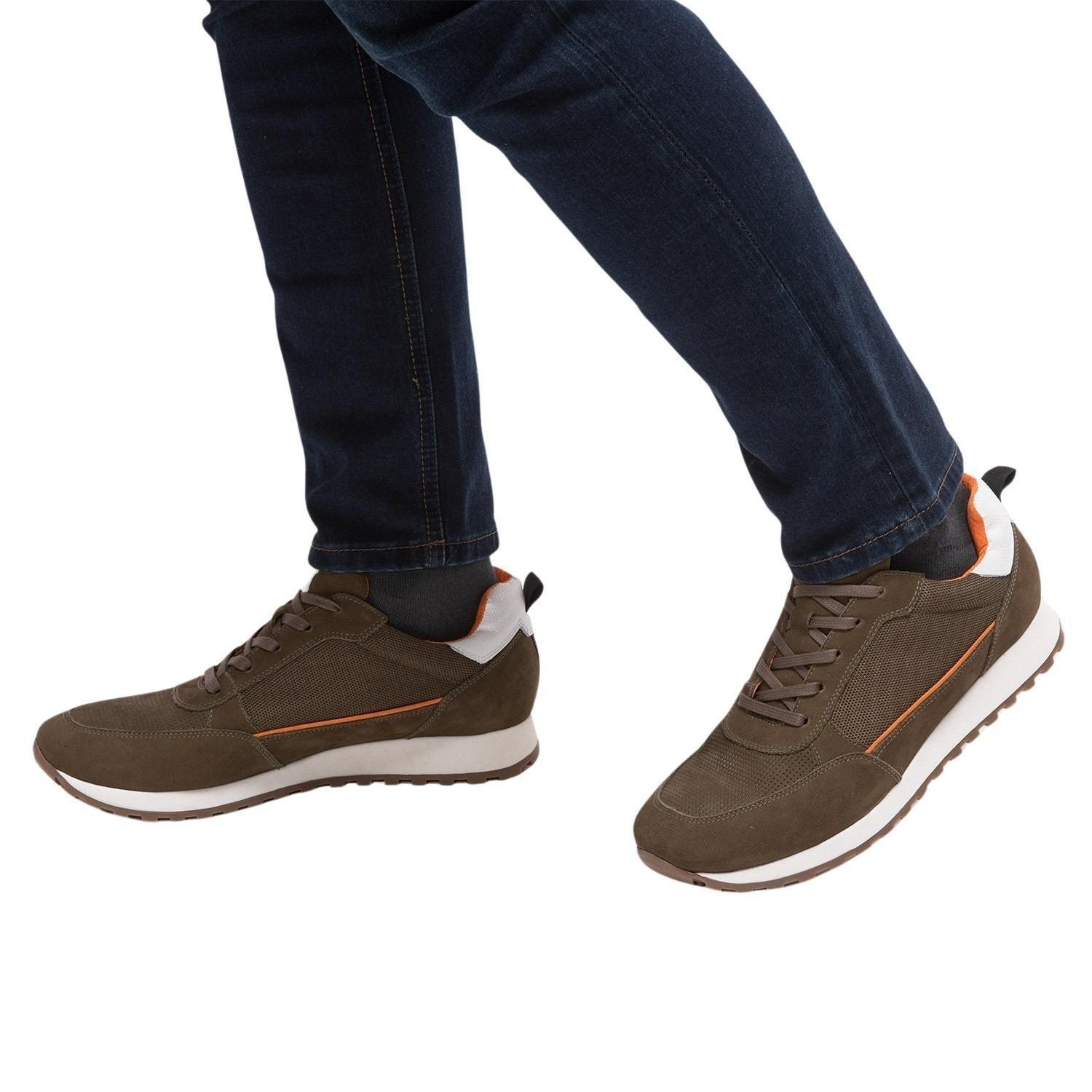 Zapatilla de cuero hombre Guante Olivo Juventus 0035042-1