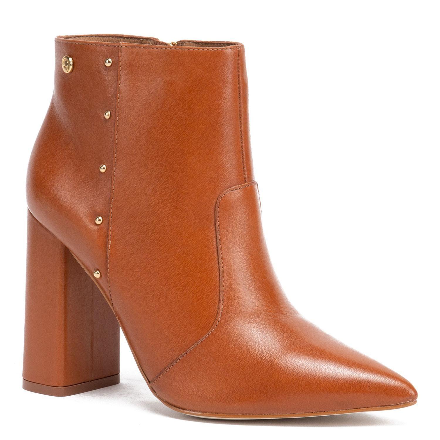 Botin de cuero mujer Gacel camel Pola-2