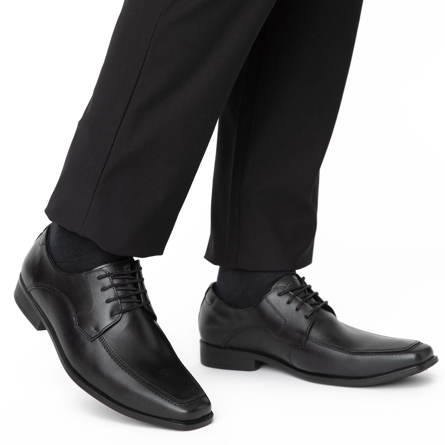 Zapato de cuero hombre Guante negro Veneza-1