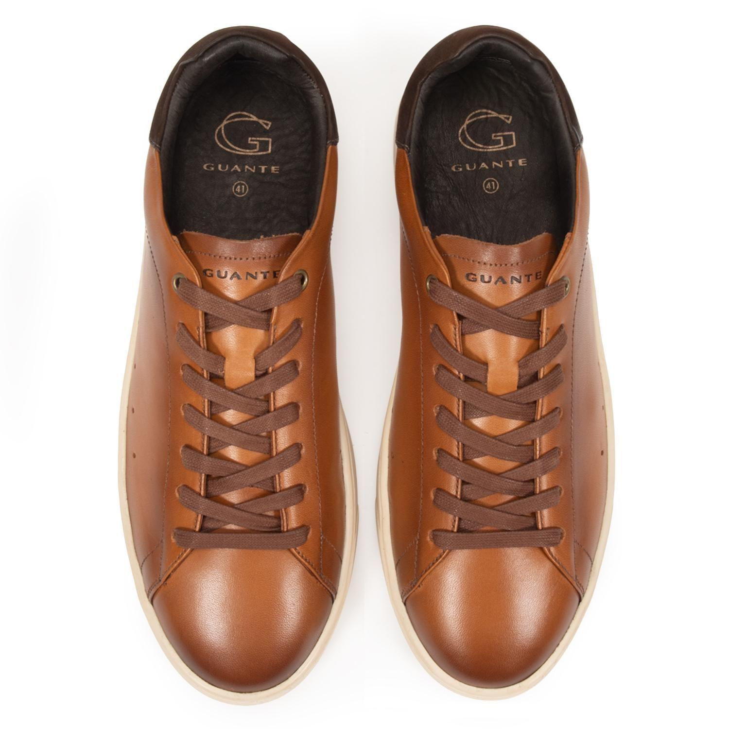 Zapatilla de cuero hombre Guante camel Soho-2