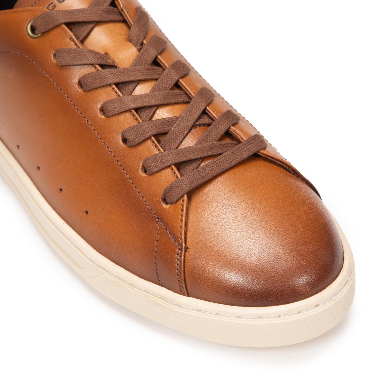 Zapatilla de cuero hombre Guante camel Soho-5