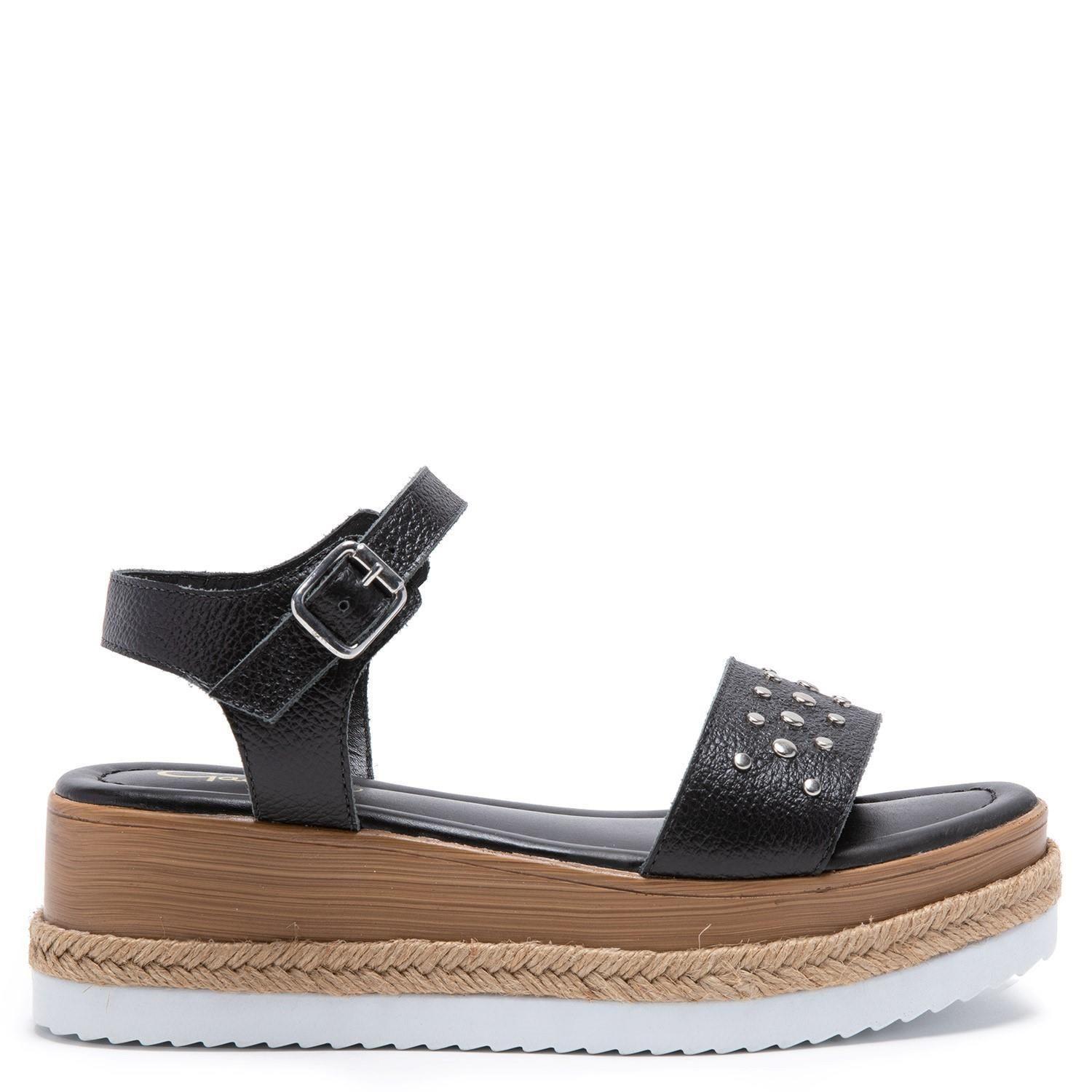 Sandalia de cuero mujer Gacel Negro Maggie 0659019-0