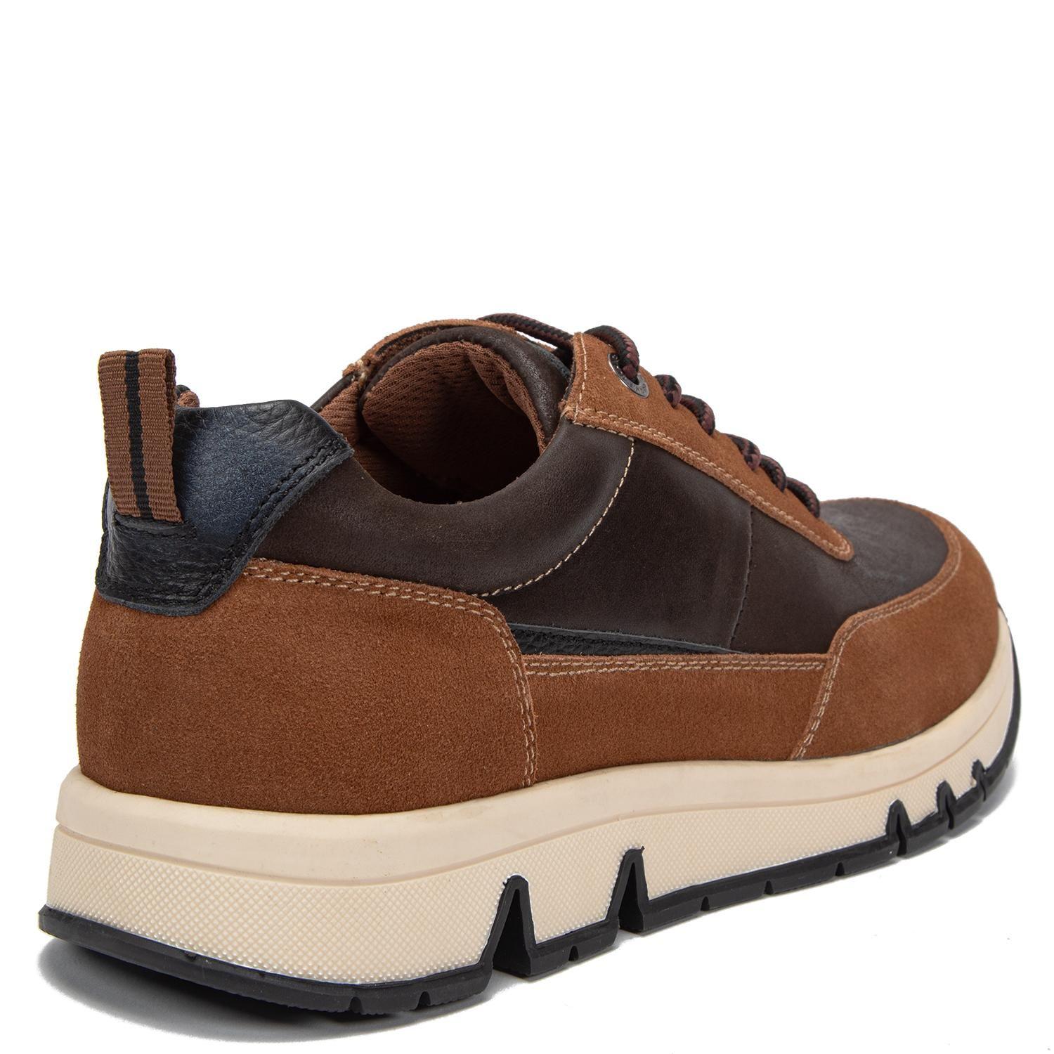 Zapatilla de cuero hombre Guante café Rio-4