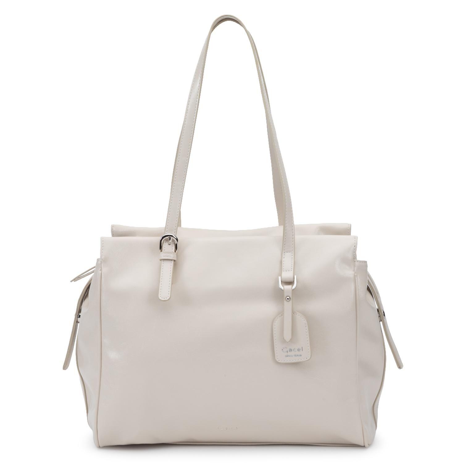 Cartera mujer Gacel off white dos asas grande-0
