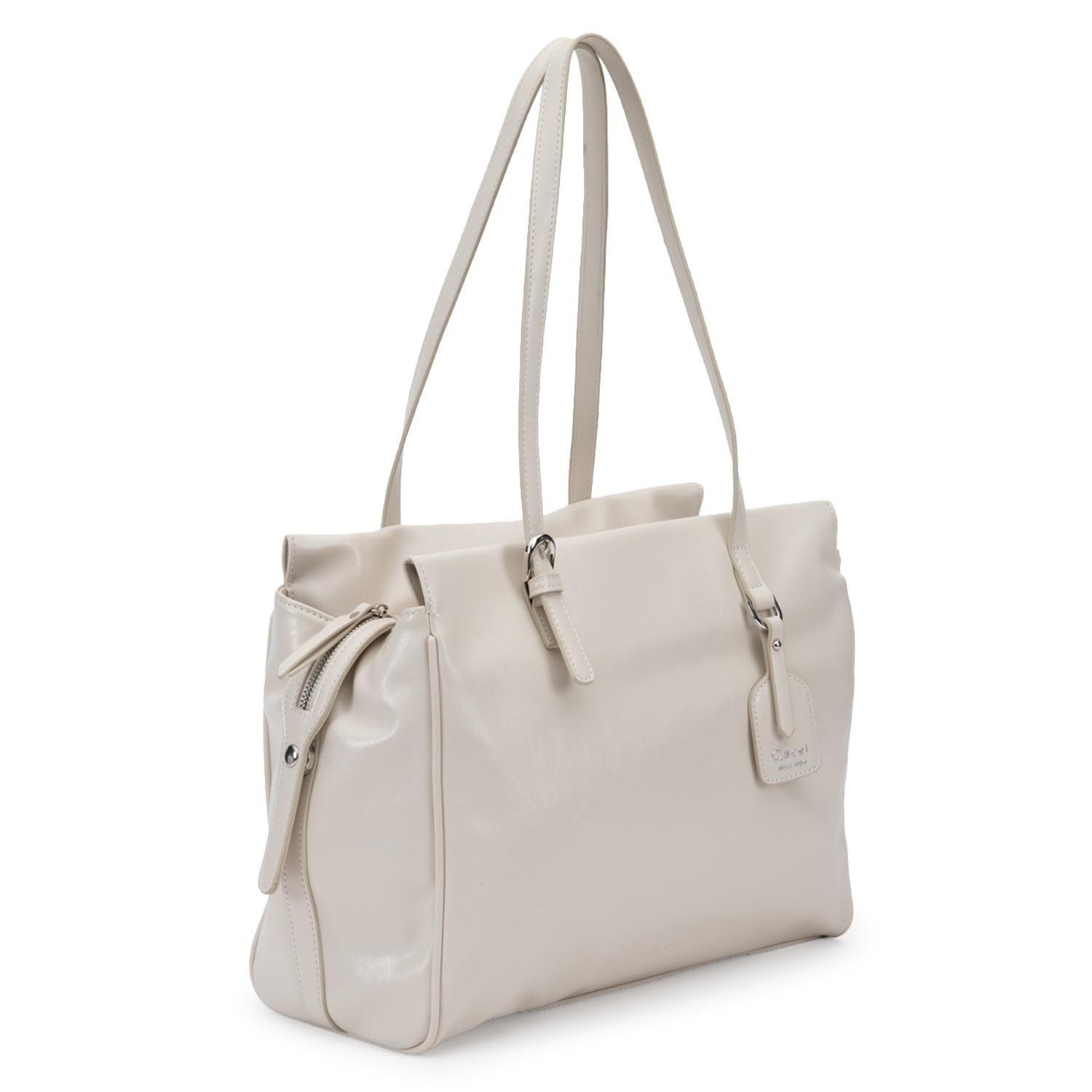 Cartera mujer Gacel off white dos asas grande-2
