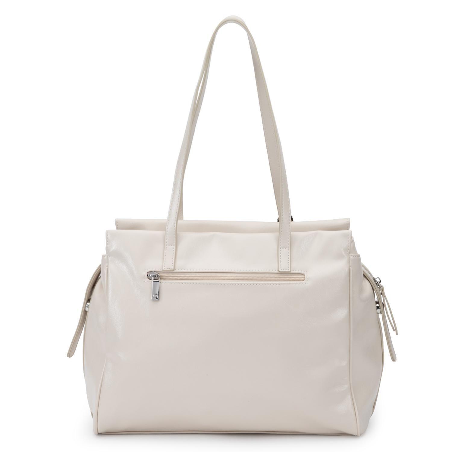 Cartera mujer Gacel off white dos asas grande-3