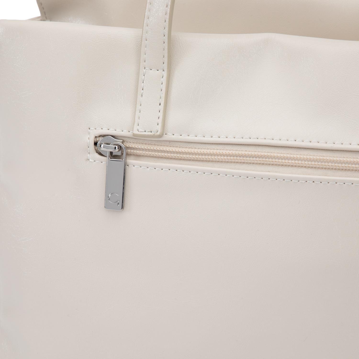 Cartera mujer Gacel off white dos asas grande-7