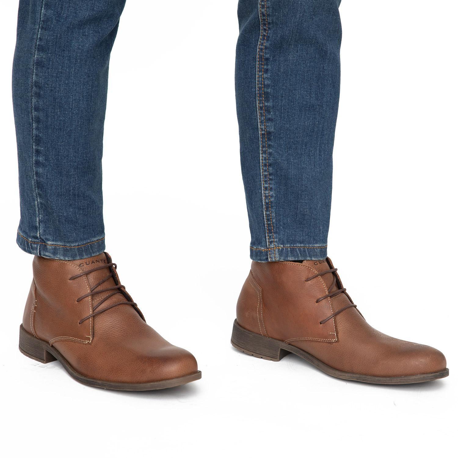 Botin de cuero hombre Guante café España-1