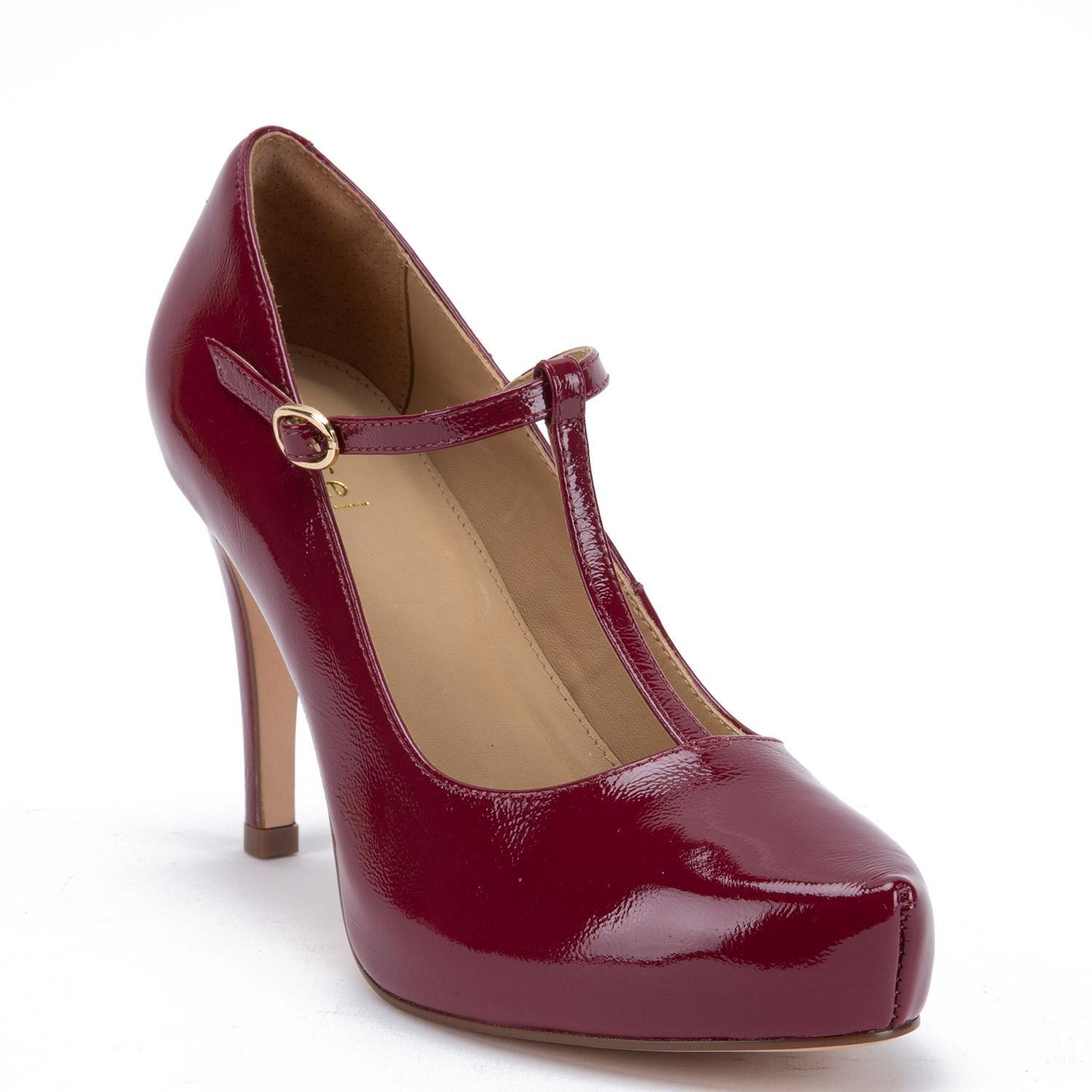 Zapato de cuero mujer Gacel burdeo Olga 0660544-2