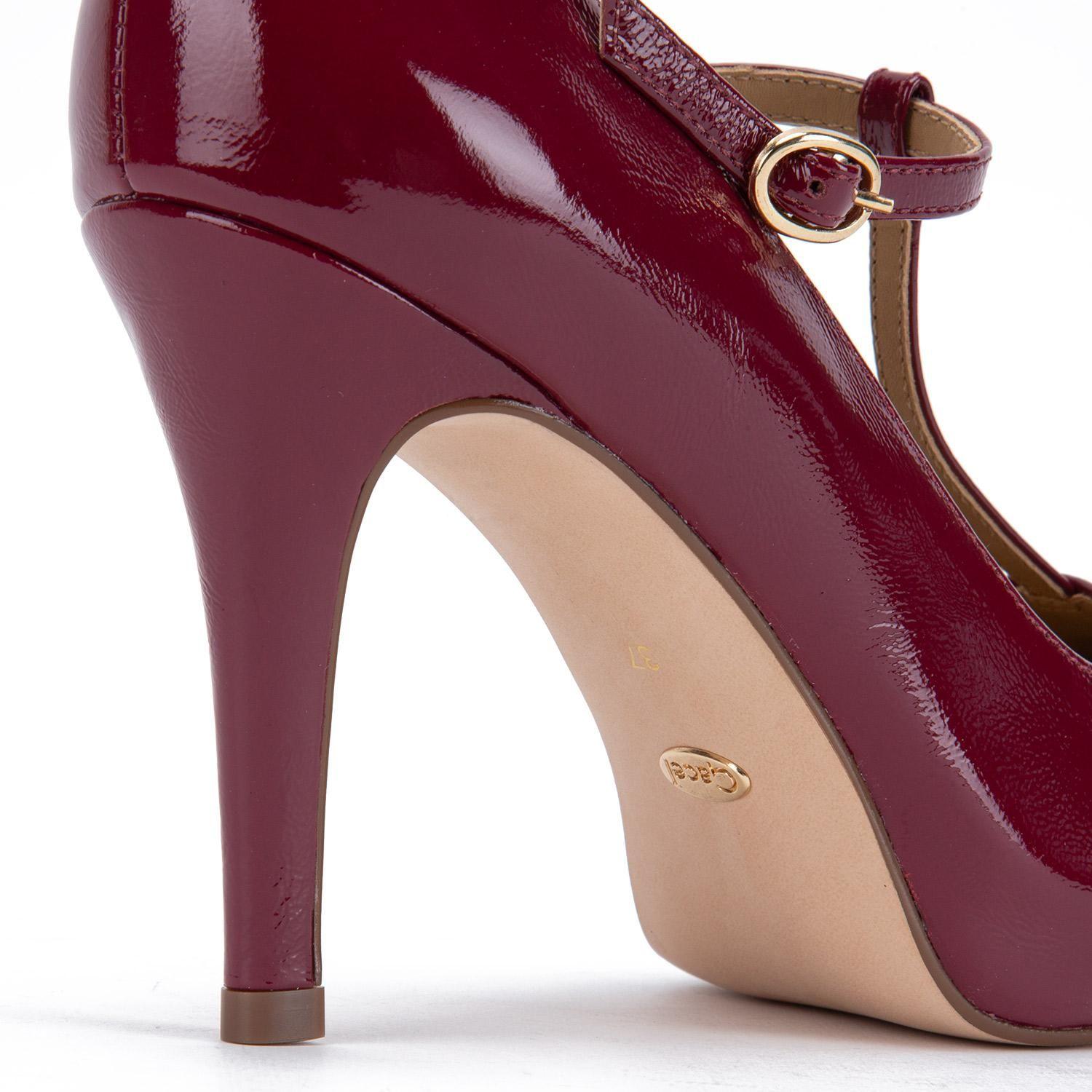 Zapato de cuero mujer Gacel burdeo Olga 0660544-3