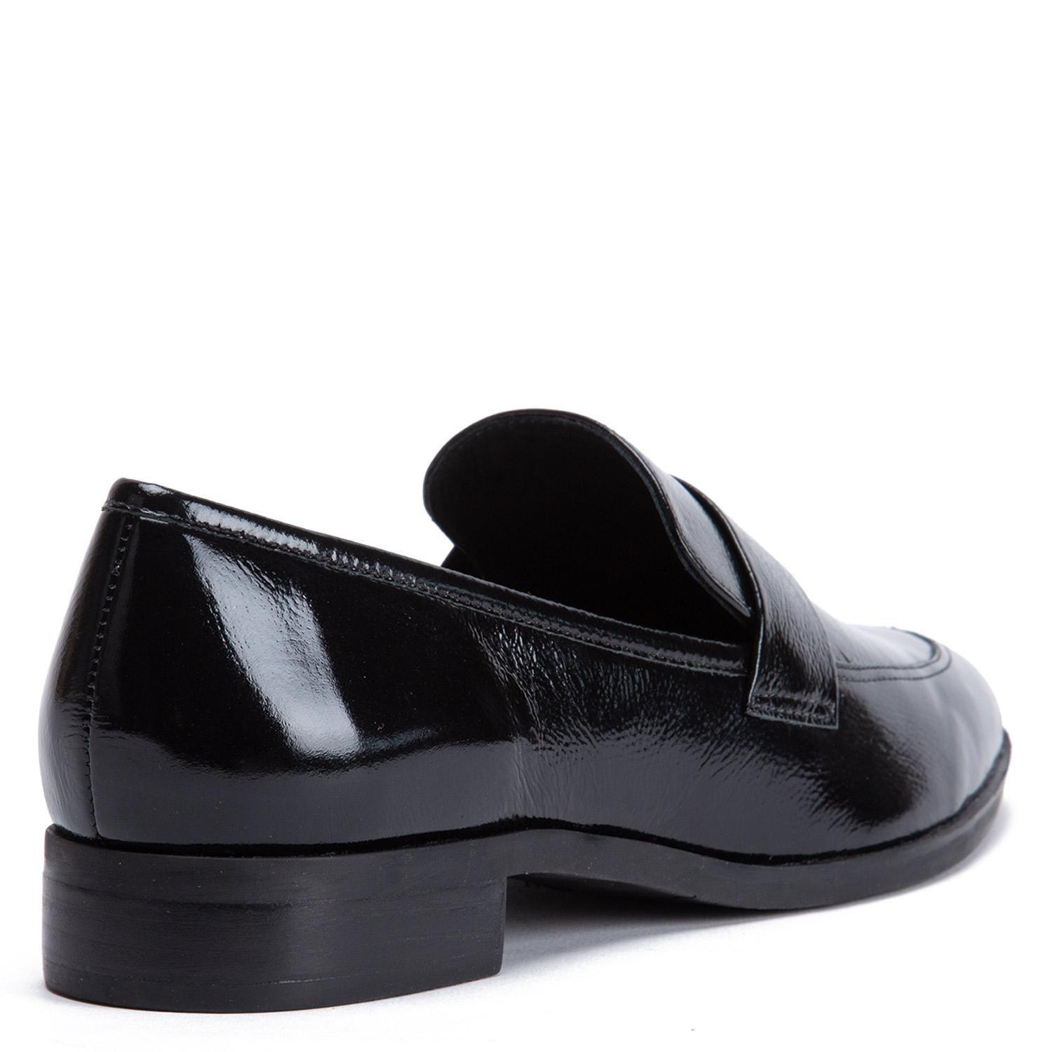 Mocasin de cuero mujer Gacel negro Cruz-4
