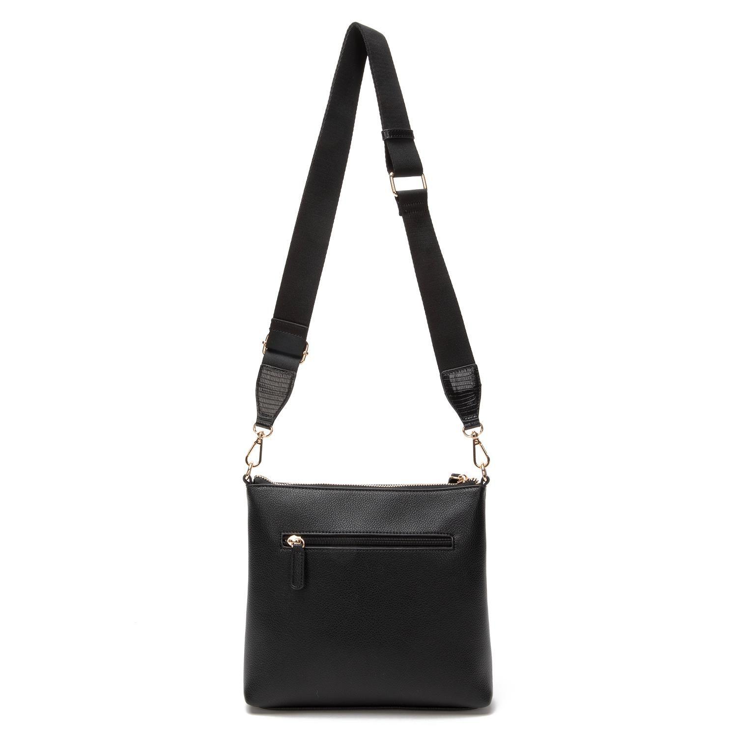 Cartera mujer Gacel negro bandolera grande-2