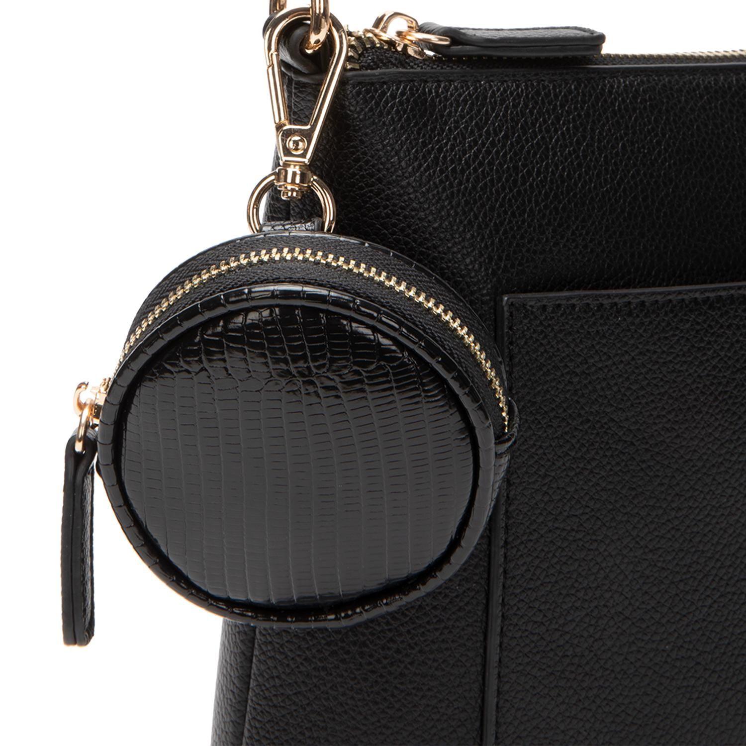 Cartera mujer Gacel negro bandolera grande-4