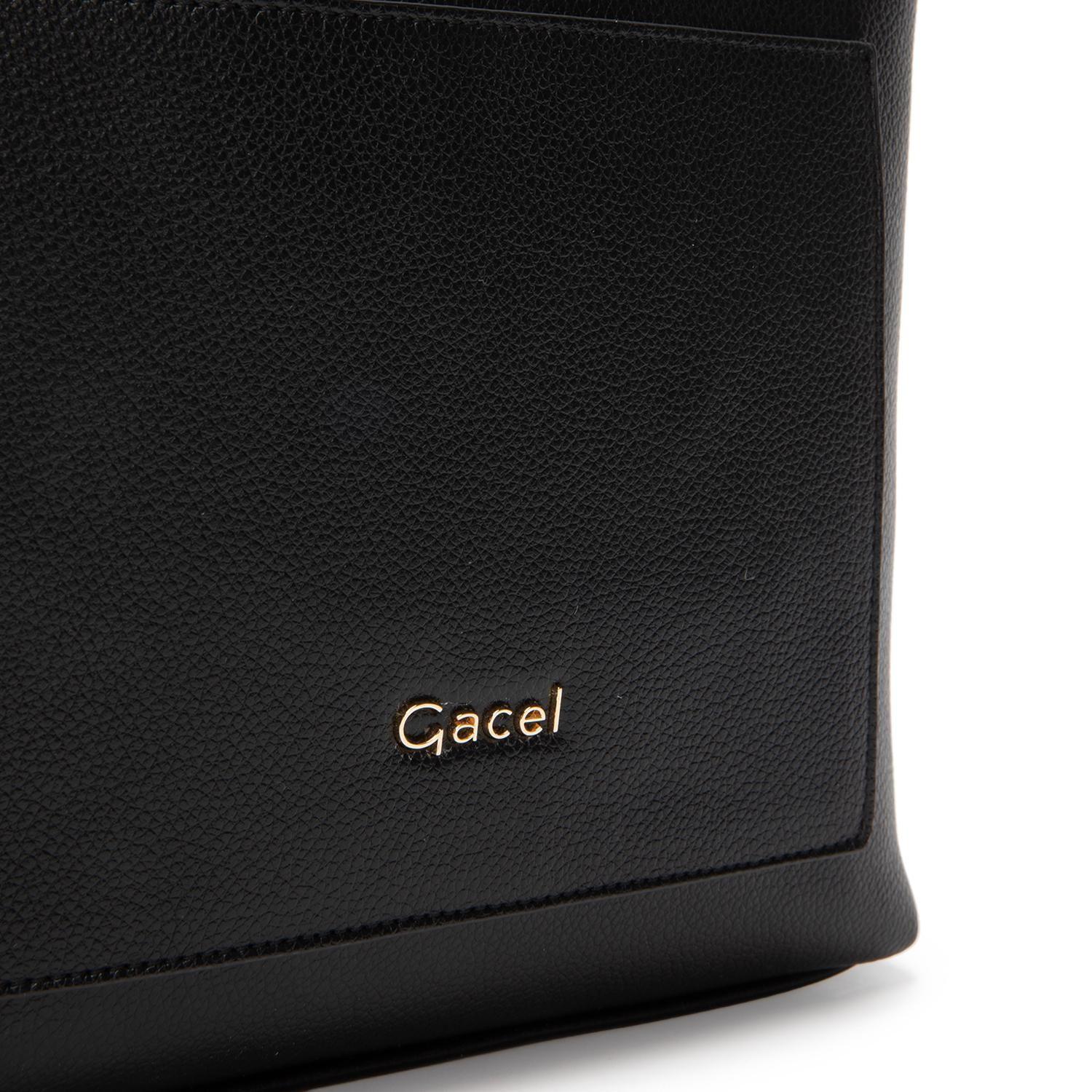 Cartera mujer Gacel negro bandolera grande-5
