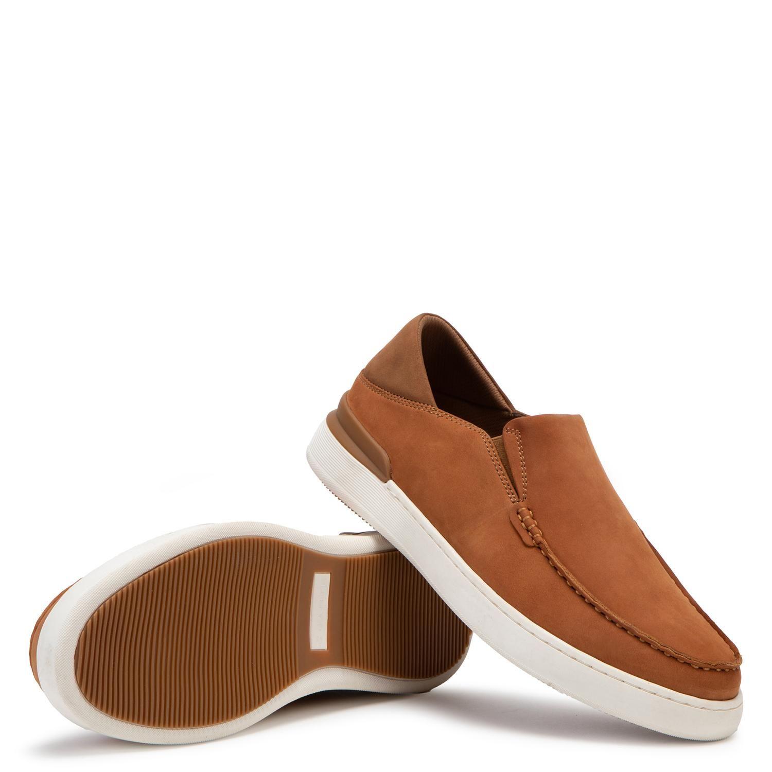 Zapatilla de cuero hombre Guante camel Broome-3
