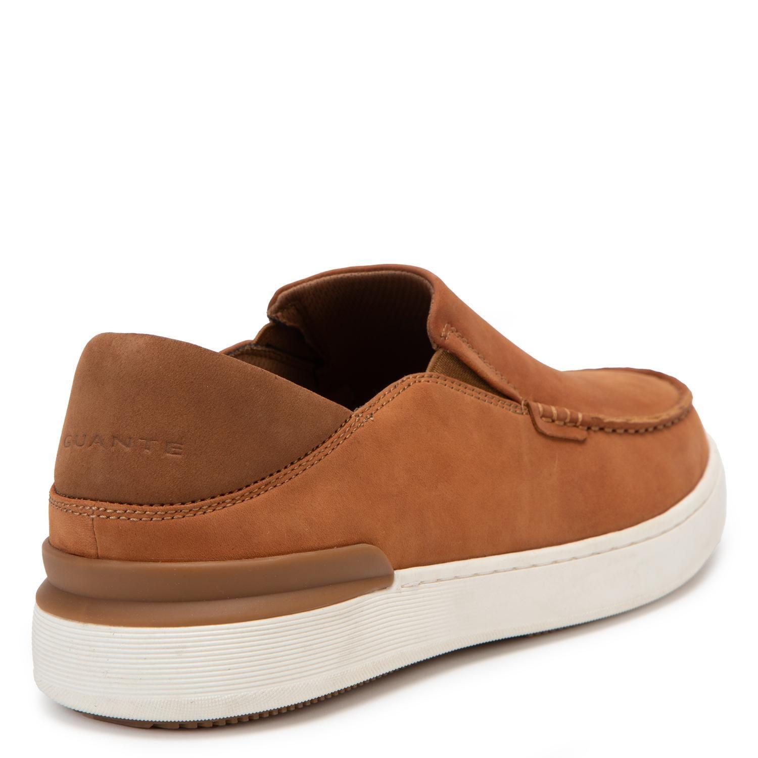 Zapatilla de cuero hombre Guante camel Broome-4
