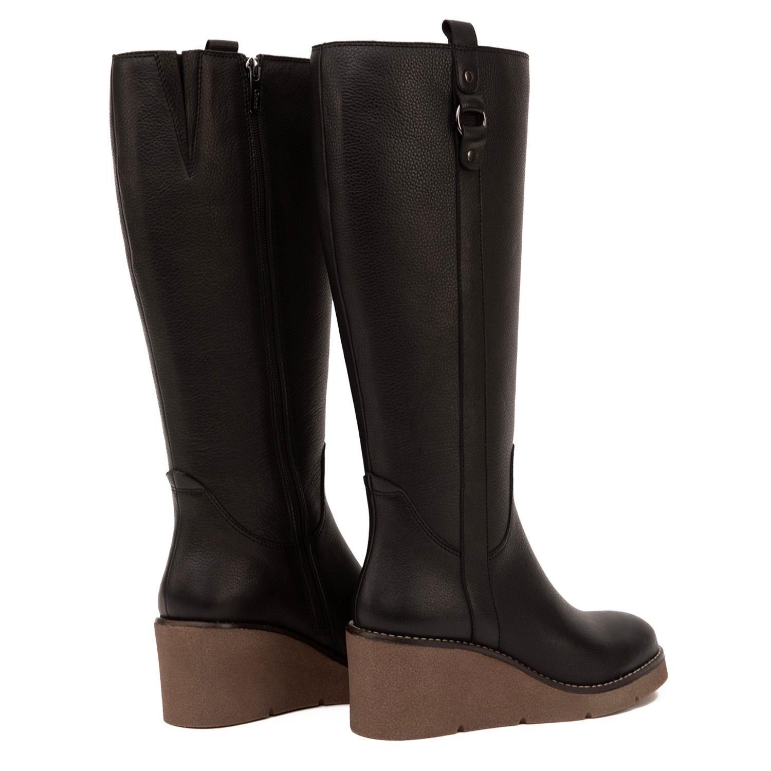 Bota de cuero mujer Gacel negro Ledy 0660878-4