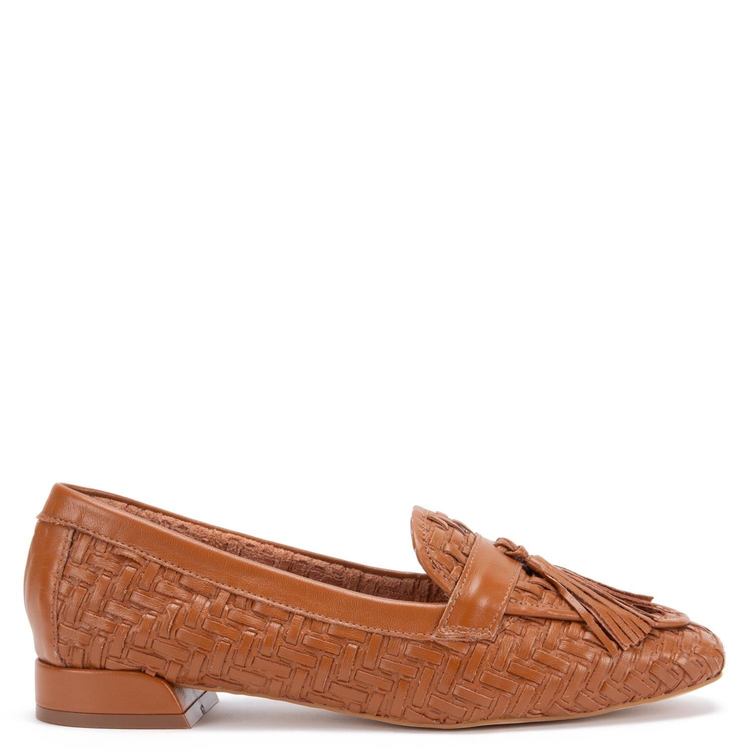 Mocasin de cuero mujer Gacel camel Rita-0