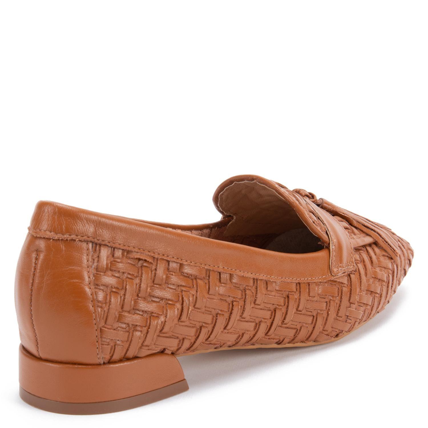 Mocasin de cuero mujer Gacel camel Rita-4